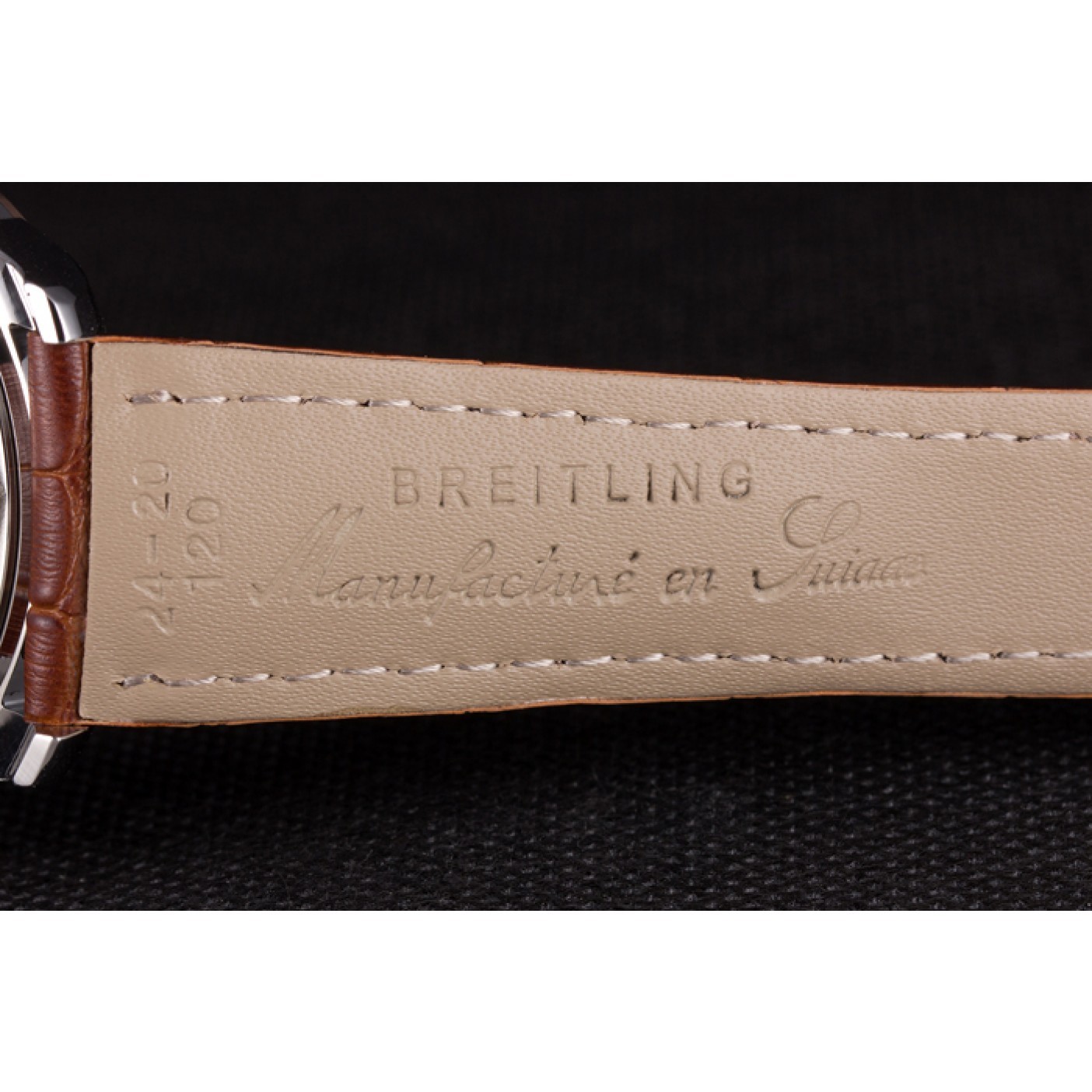 Breitling Transocean White Dial Light Brown Leather Strap Rose Gold Bezel