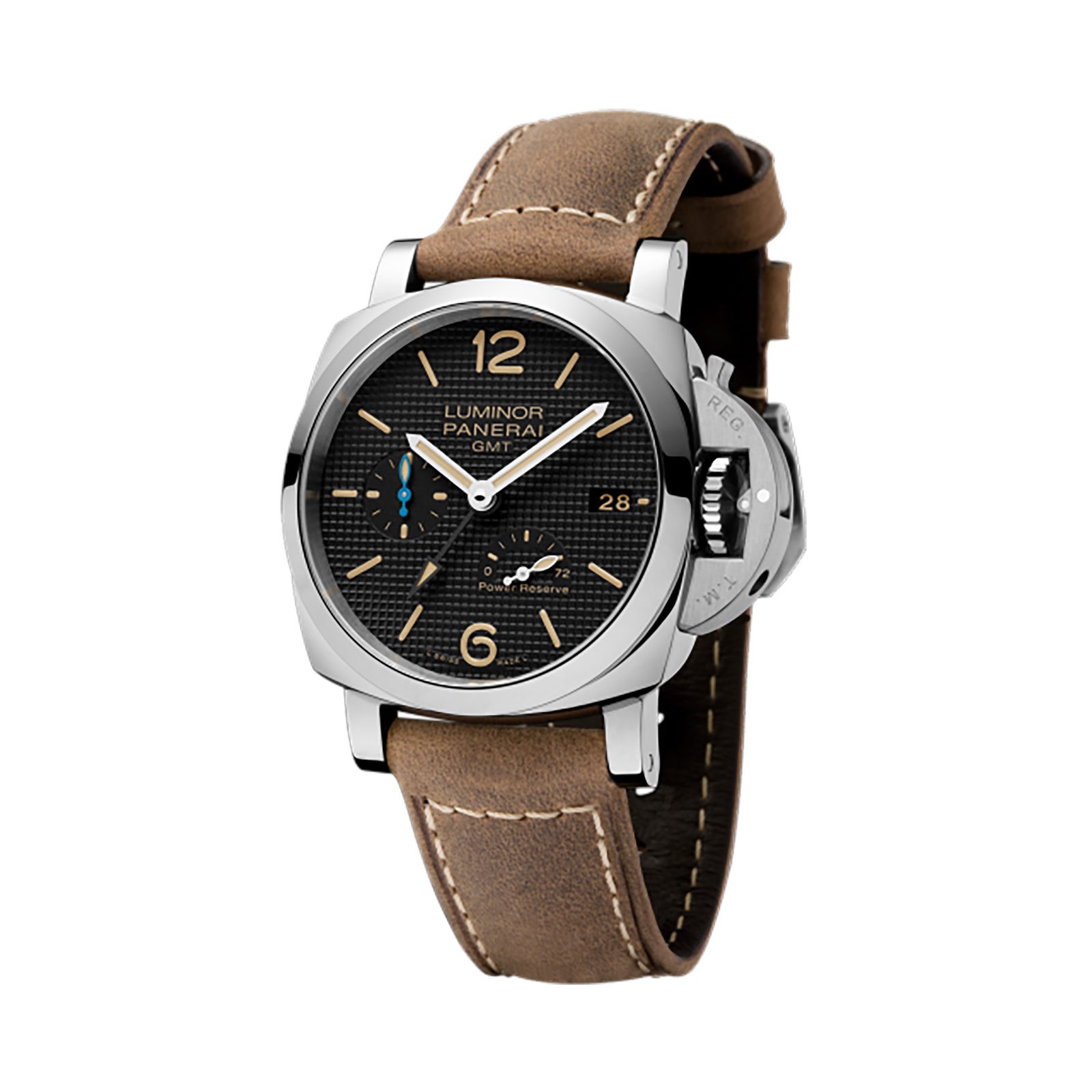 Swiss Panerai Luminor GMT Power Reserve 42mm Mens Watch PAM01537