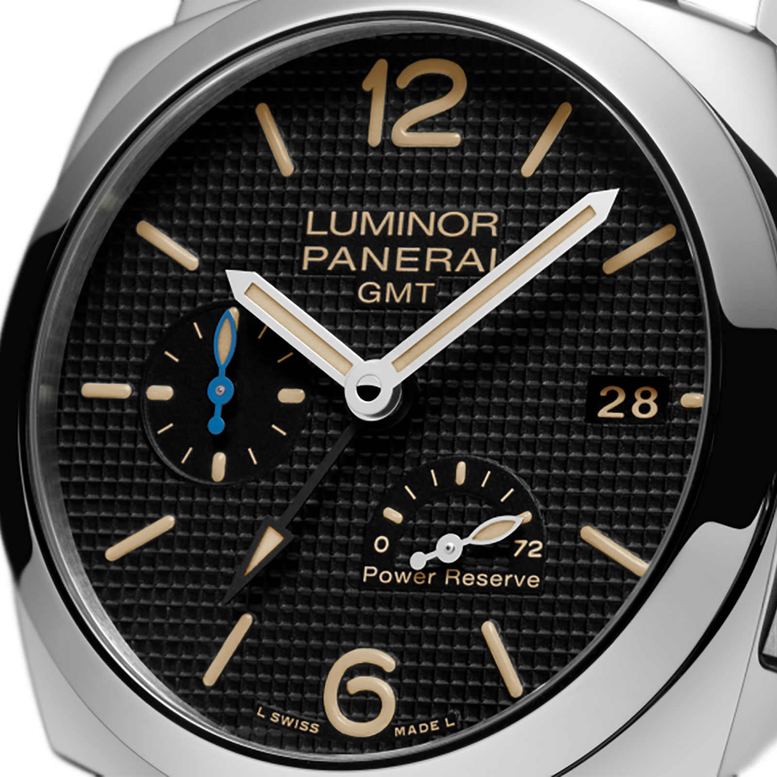 Swiss Panerai Luminor GMT Power Reserve 42mm Mens Watch PAM01537