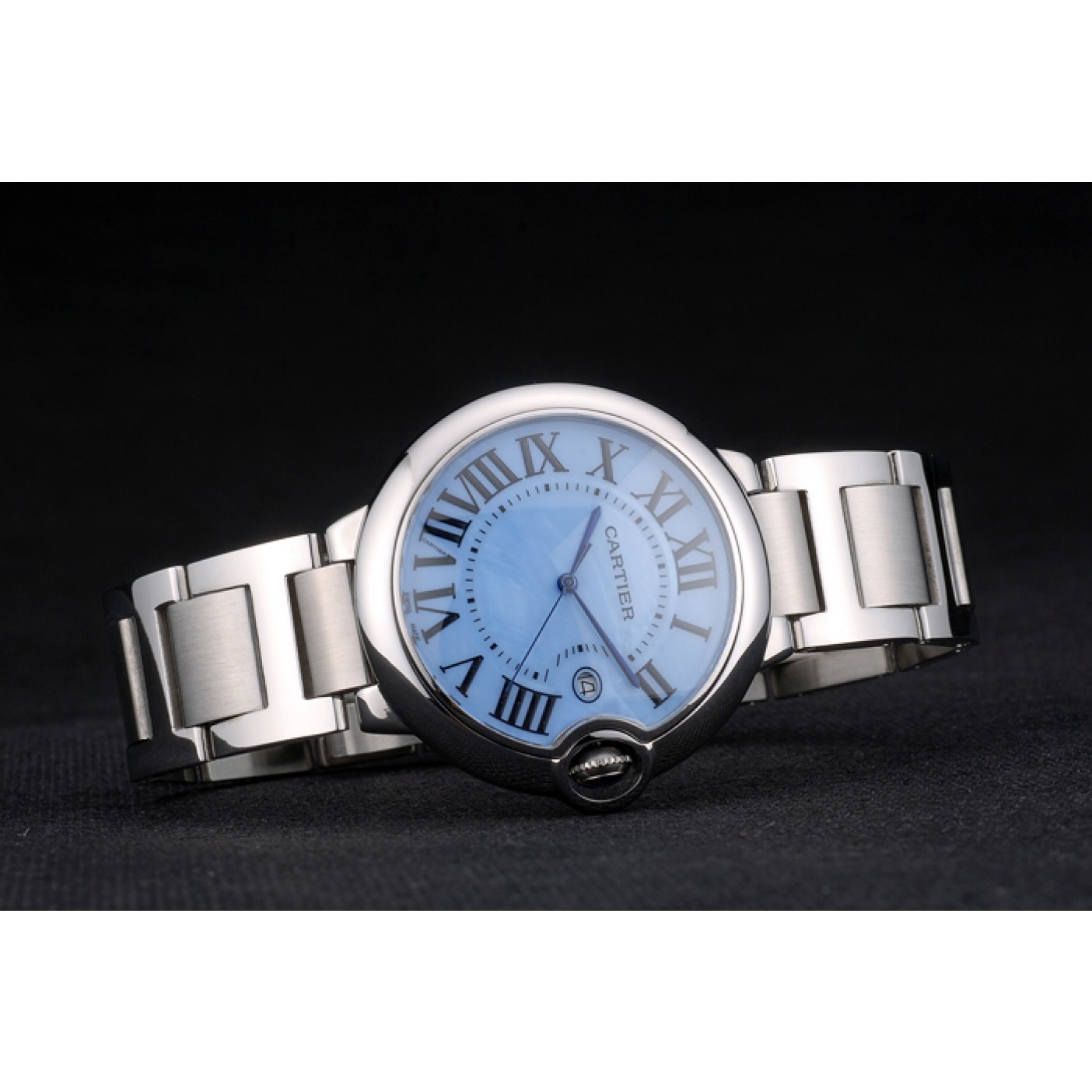 Fake Cartier Ballon Bleu 42mm Blue Dial Stainless Steel Case And Bracelet