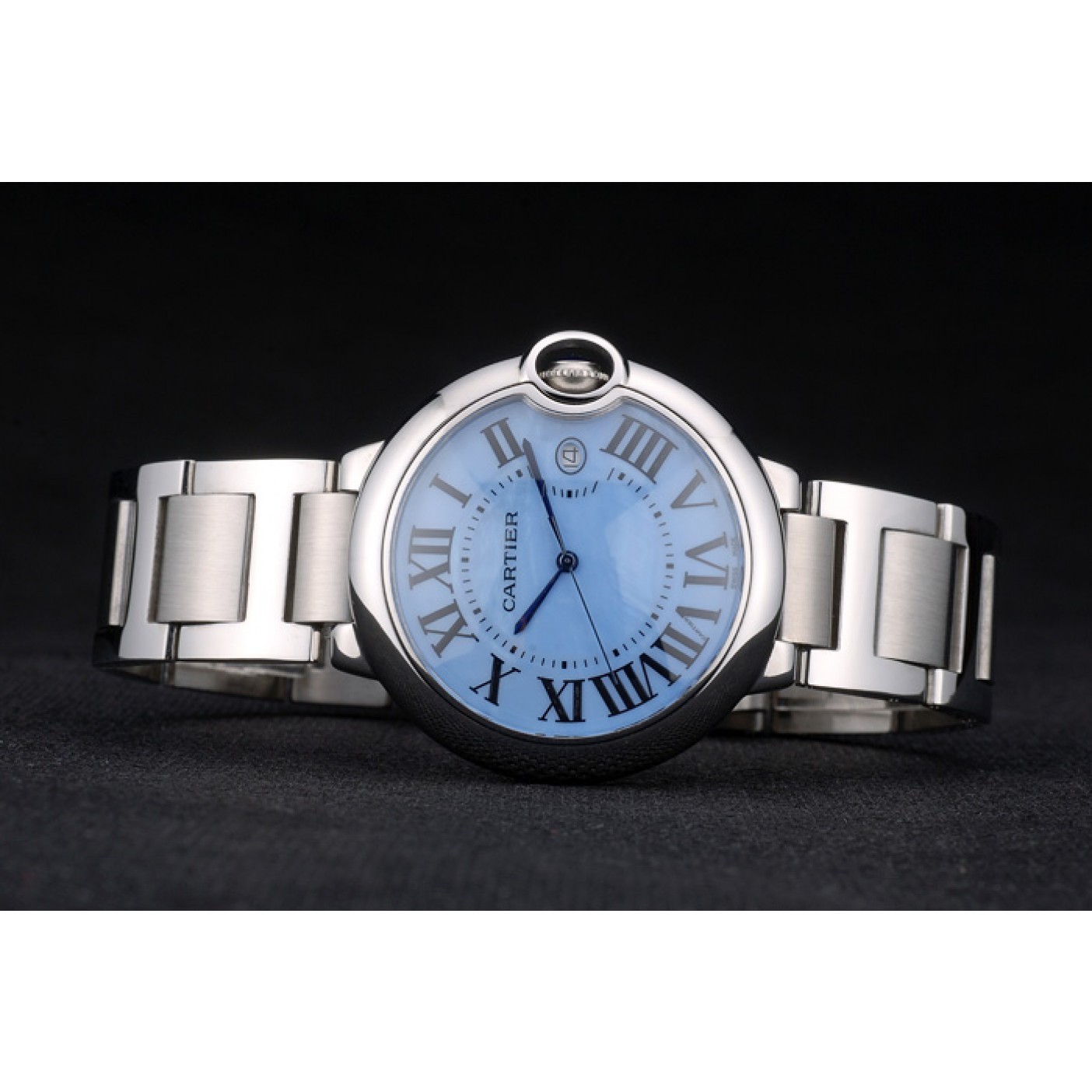 Fake Cartier Ballon Bleu 42mm Blue Dial Stainless Steel Case And Bracelet