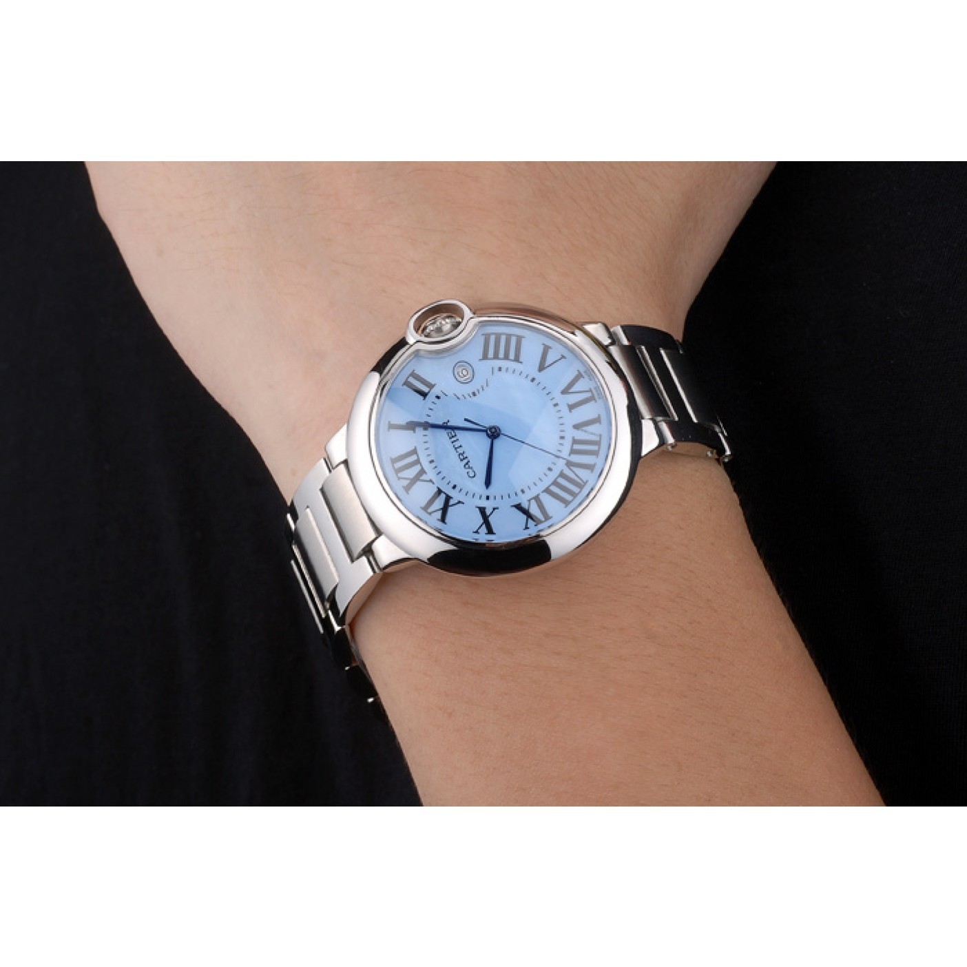 Fake Cartier Ballon Bleu 42mm Blue Dial Stainless Steel Case And Bracelet