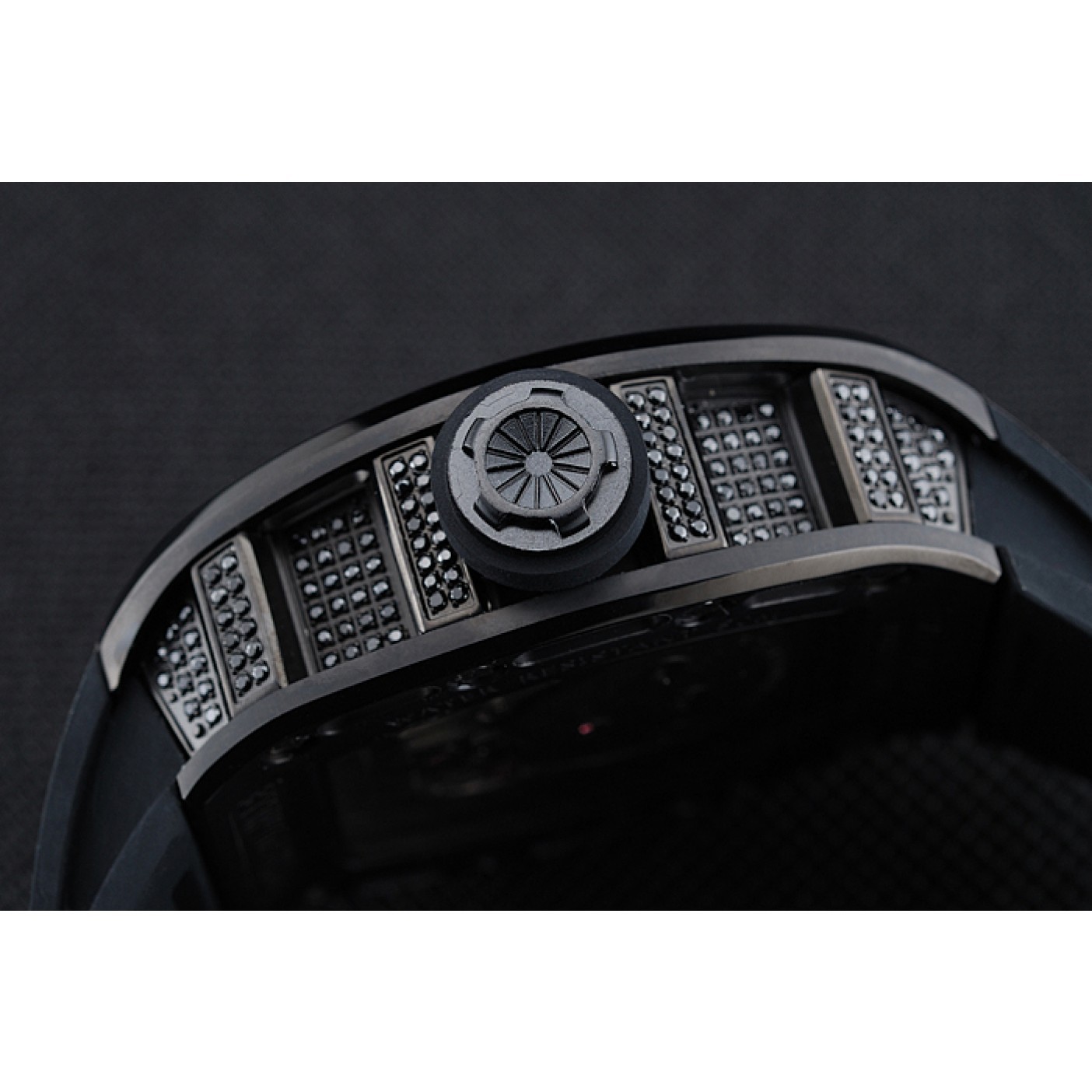 Richard Mille Tourbillon Skull RM 052 Black Case Black Rubber Bracelet 1454260