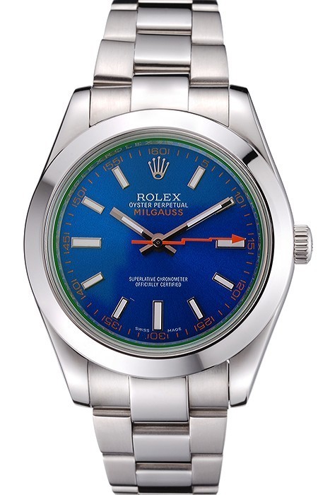 Rolex Milgauss Blue Dial Stainless Steel Case And Bezel 622838