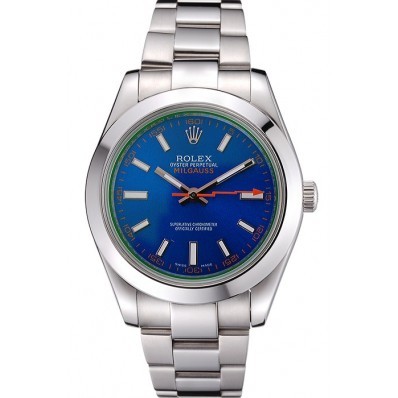 Rolex Milgauss Blue Dial Stainless Steel Case And Bezel 622838