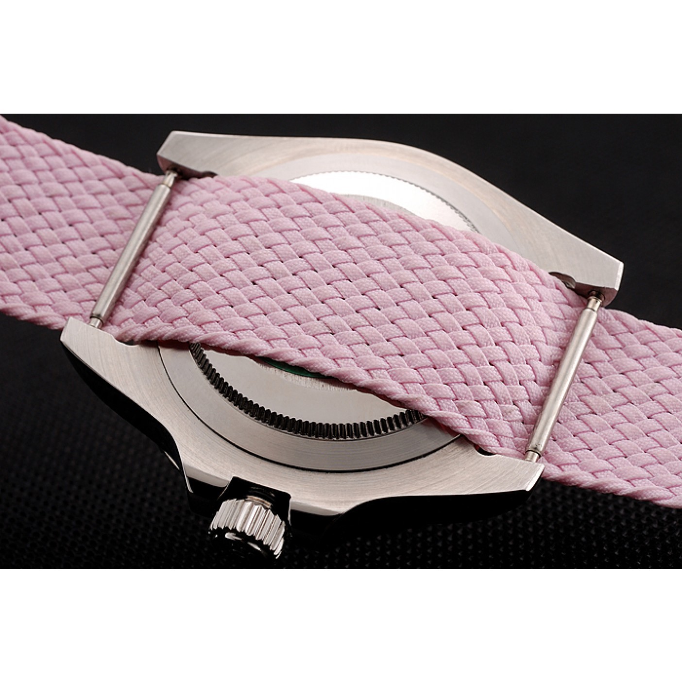 RepTime Watches Rolex Submariner Pink Dial Pink Bezel Pink Fabric Bracelet 1453866