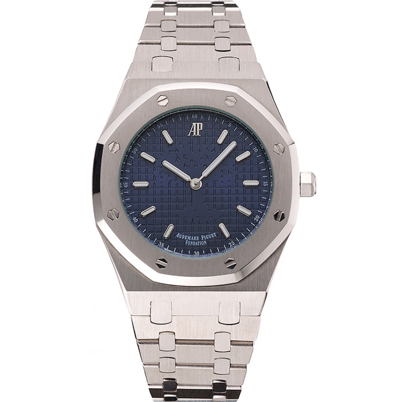 Audemars Piguet Royal Oak Fondation Blue Dial Stainless Steel Case And Bracelet