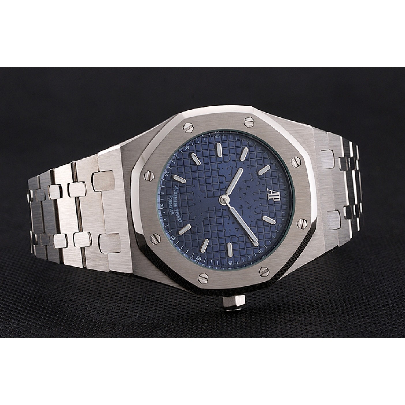 Audemars Piguet Royal Oak Fondation Blue Dial Stainless Steel Case And Bracelet