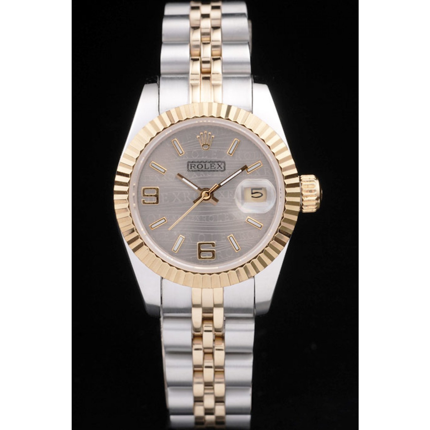 RepTime Watches Rolex Datejust Two Tone Stainless Steel Yellow Gold Plated 98078