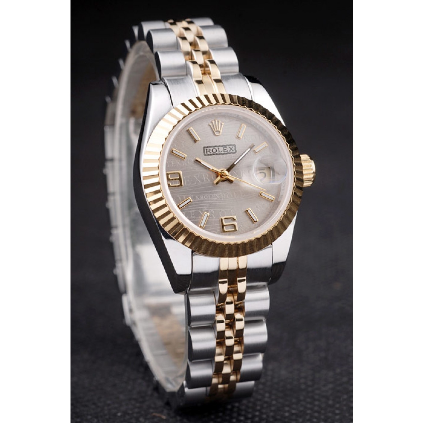 RepTime Watches Rolex Datejust Two Tone Stainless Steel Yellow Gold Plated 98078