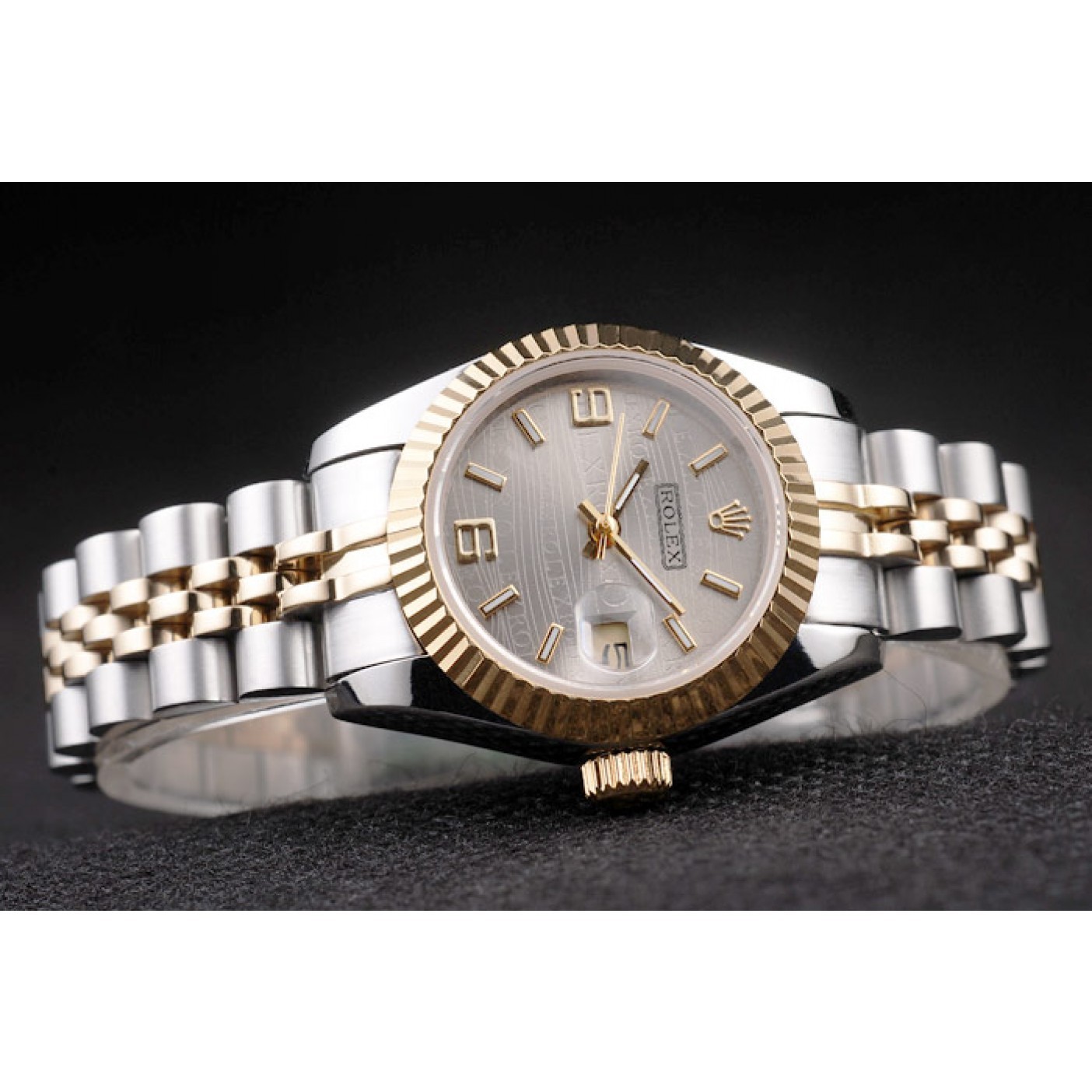 Rolex Datejust Two Tone Stainless Steel Yellow Gold Plated 98078