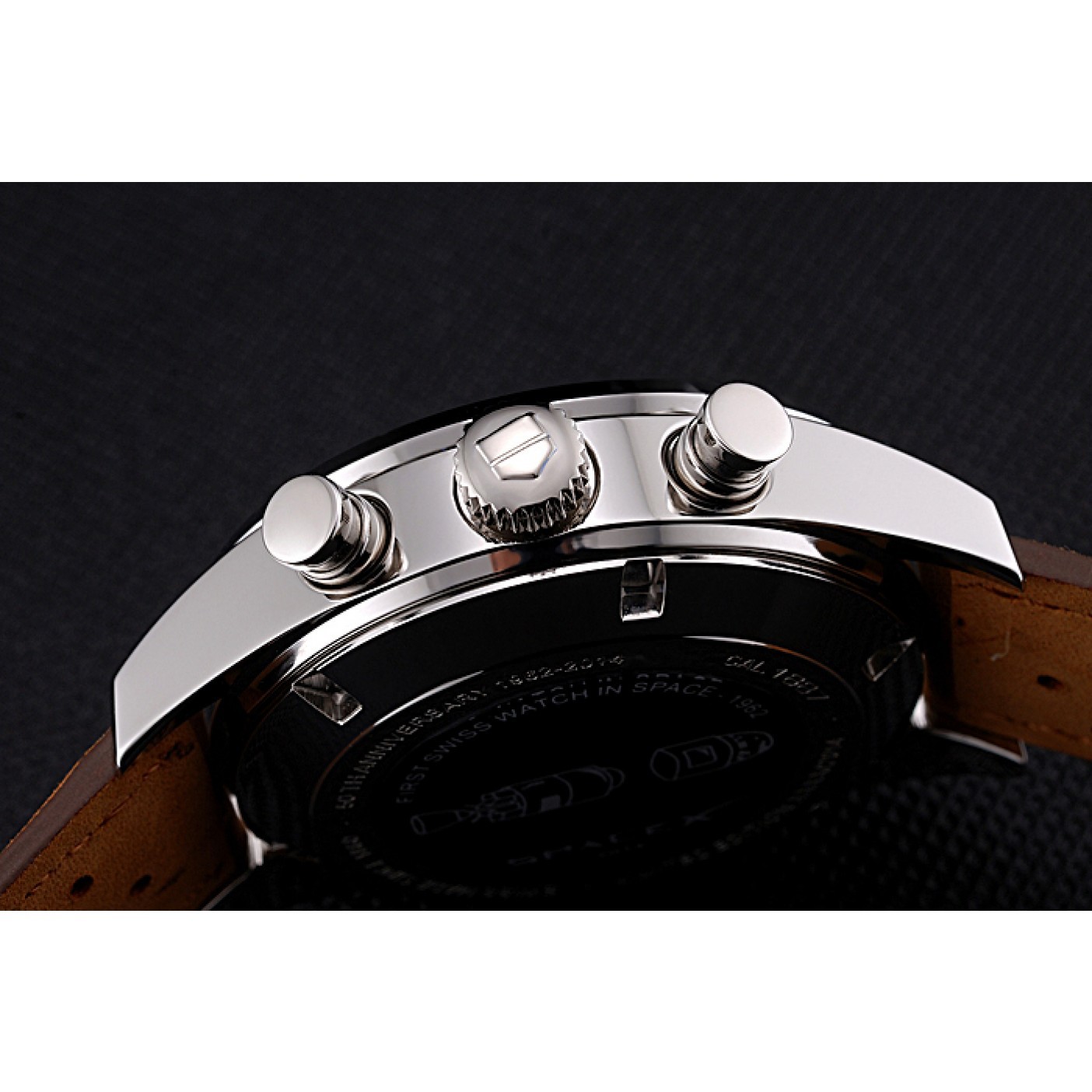 Tag Heuer Carrera SpaceX-7 White Dial Silver Stainless Steel Case Brown Suede Strap