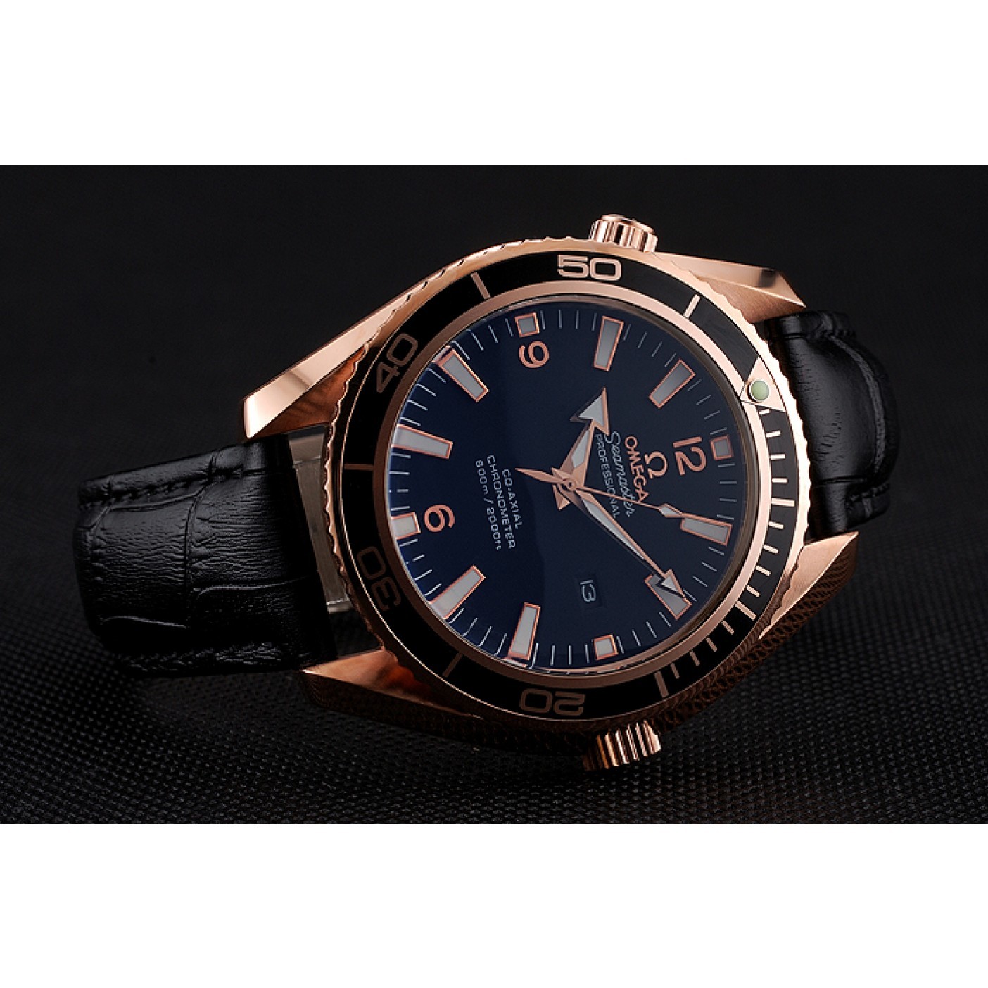 Omega Seamaster Planet Ocean Ceragold Black Dial 622389