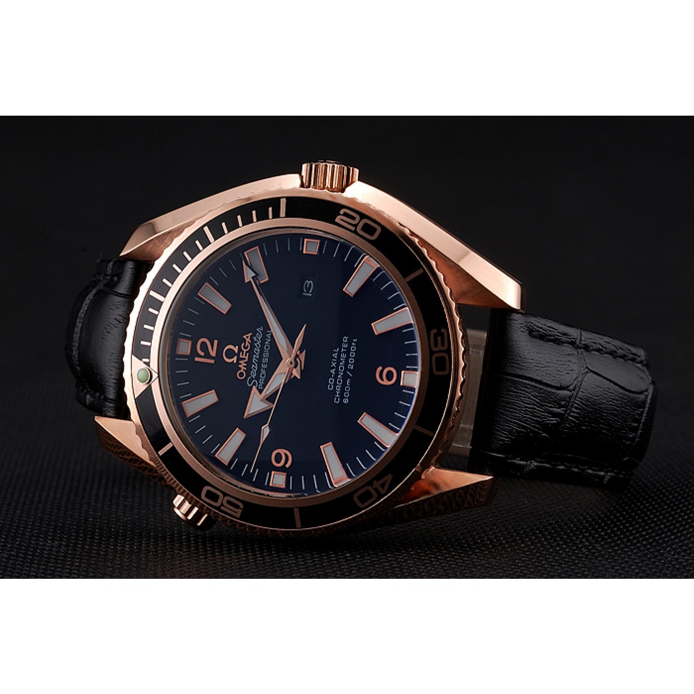 Omega Seamaster Planet Ocean Ceragold Black Dial 622389