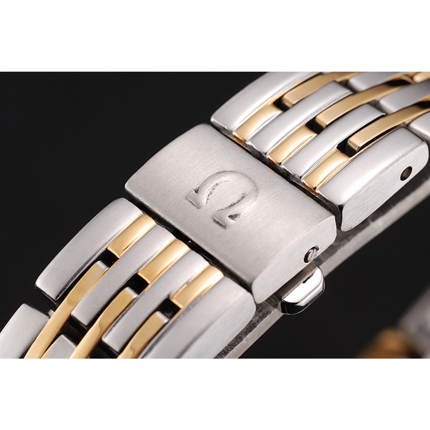 Omega De Ville Ladies White Dial Gold Case Two Tone Bracelet 1453786