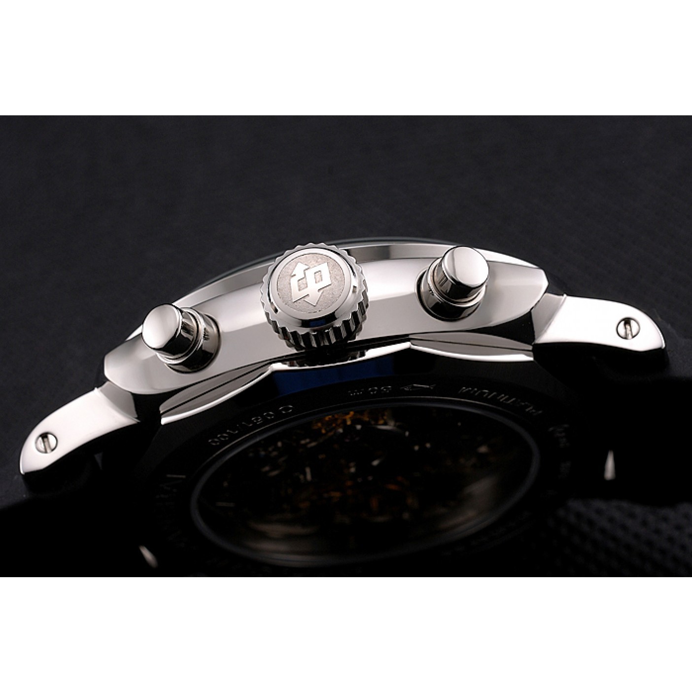 Swiss Panerai Radiomir 1940 Chronograph Black Dial Stainless Steel Case Black Rubber Strap