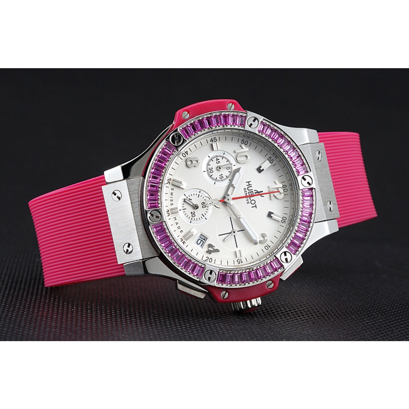 Hublot Big Bang Tutti Frutti Pink Strap White Dial