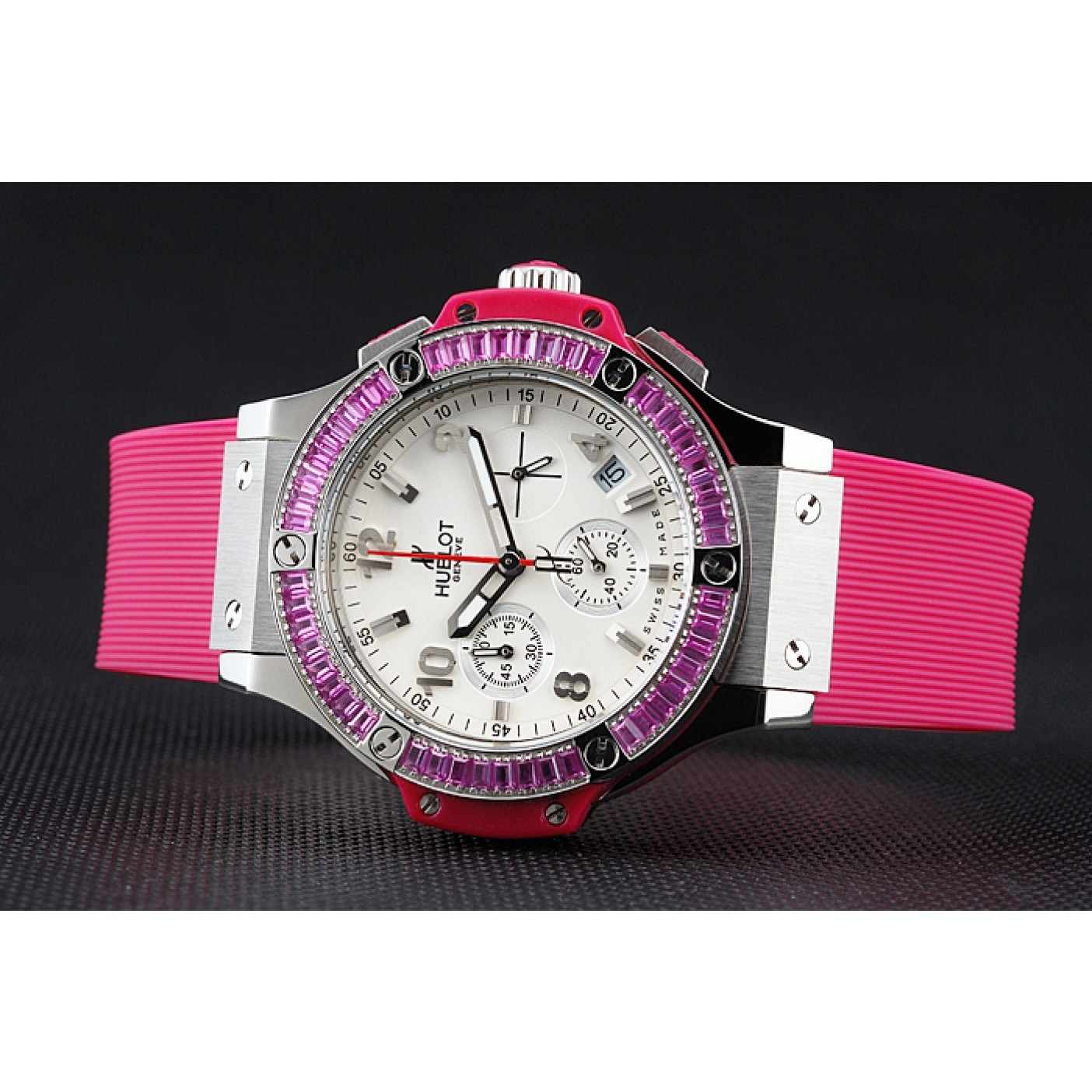 Hublot Big Bang Tutti Frutti Pink Strap White Dial