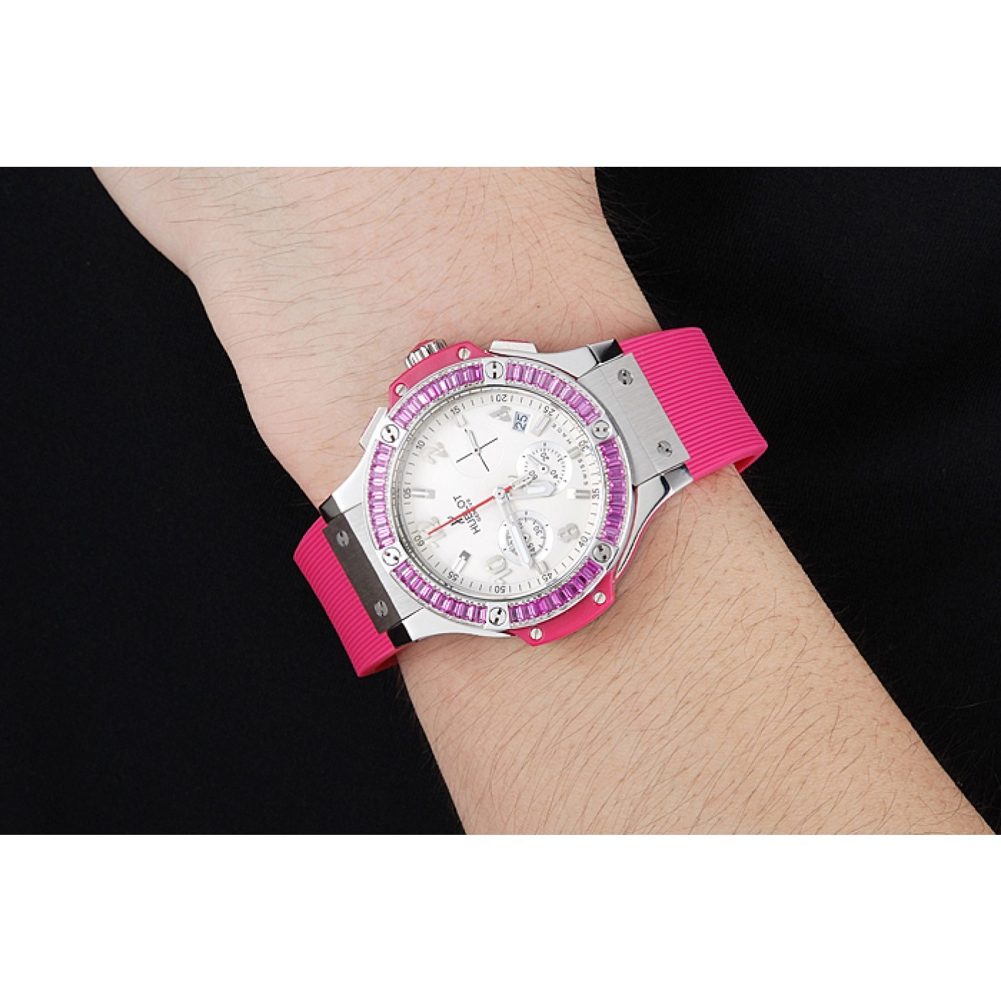 Hublot Big Bang Tutti Frutti Pink Strap White Dial