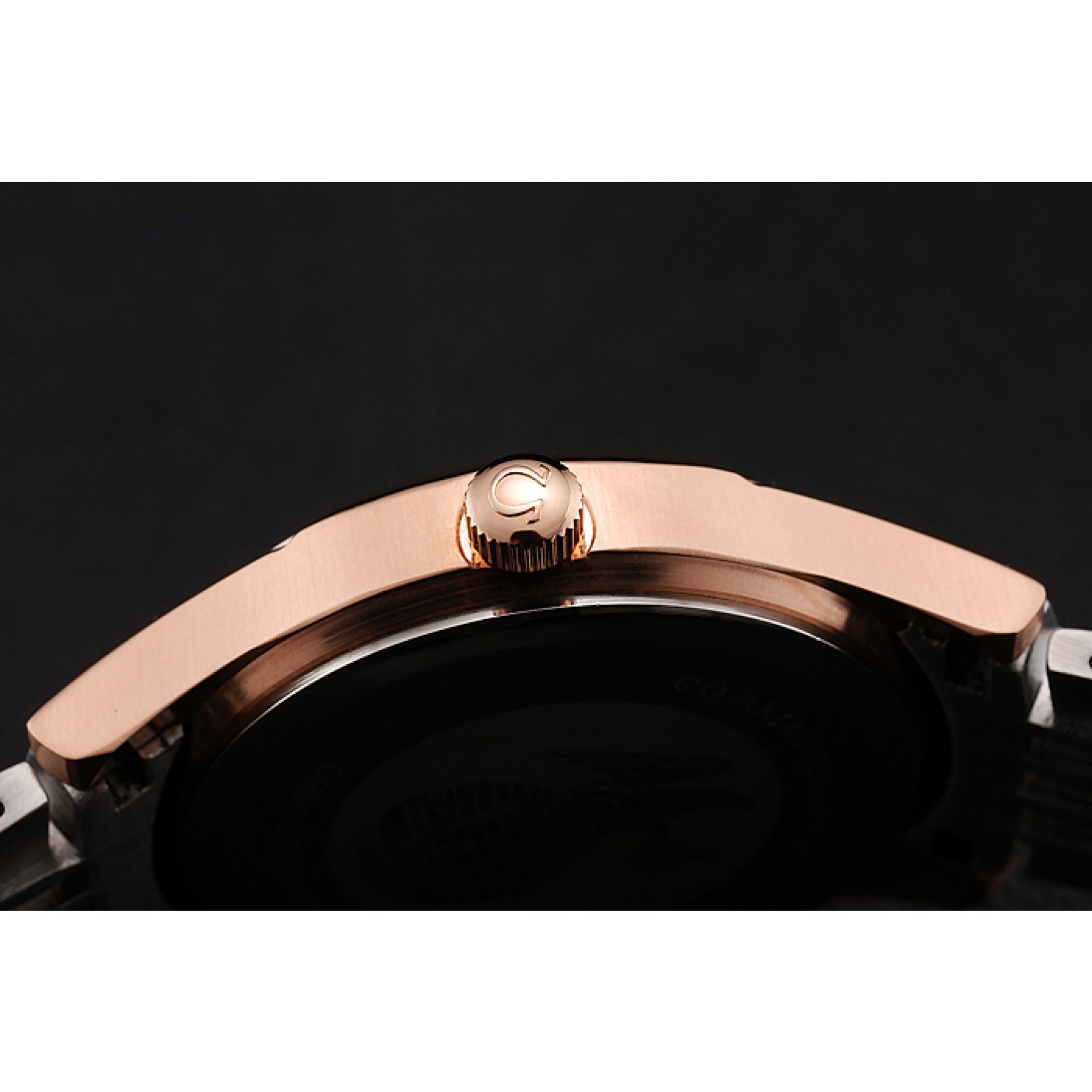 Omega De Ville Blue Dial Rose Gold Case Two Tone Bracelet 1453783