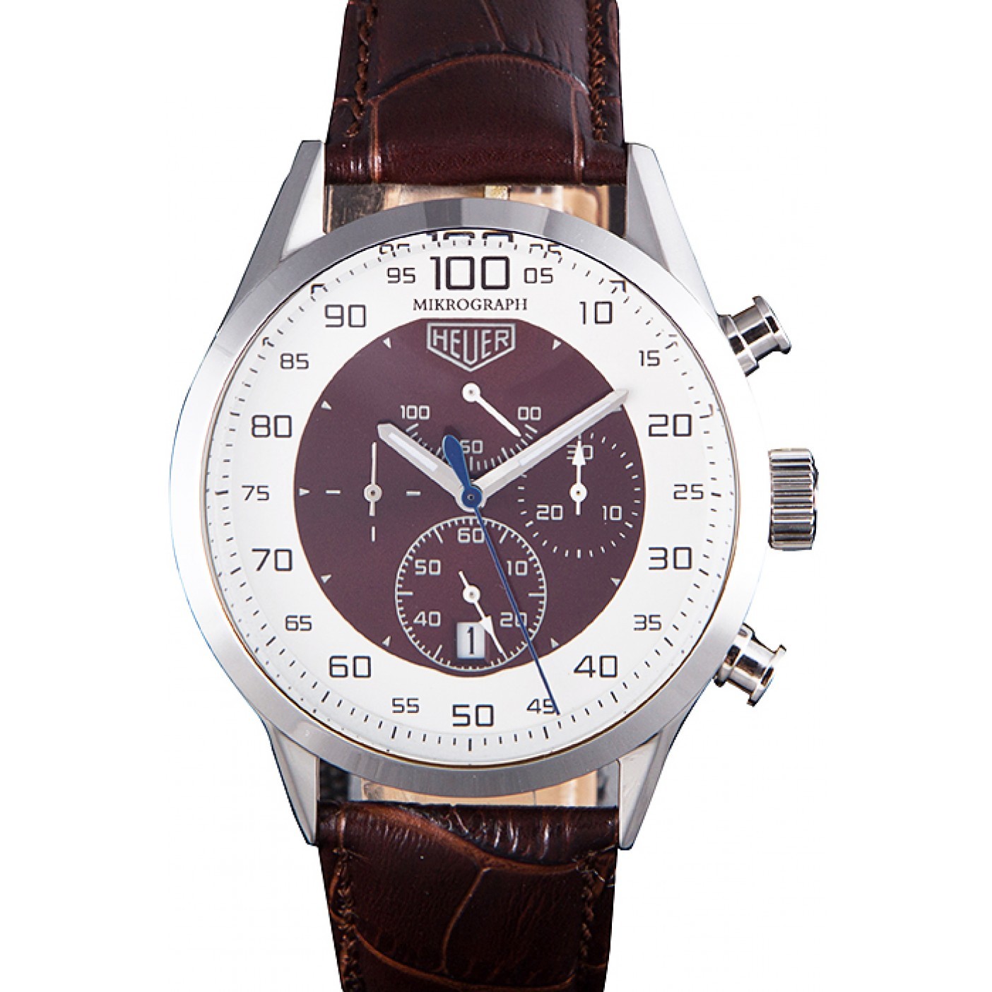 Tag Heuer Carrera Mikrograph Limited Edition Brown Leather Strap 7916