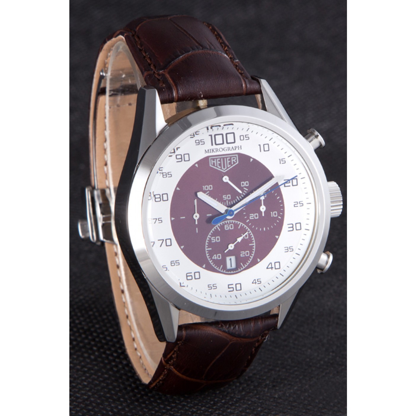 Tag Heuer Carrera Mikrograph Limited Edition Brown Leather Strap 7916