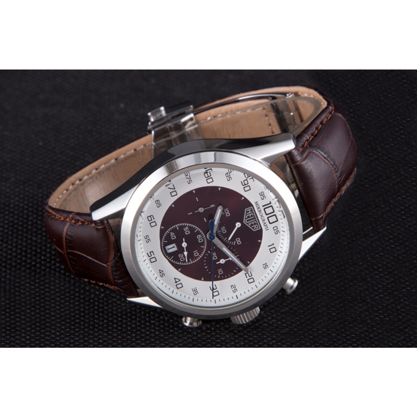 Tag Heuer Carrera Mikrograph Limited Edition Brown Leather Strap 7916