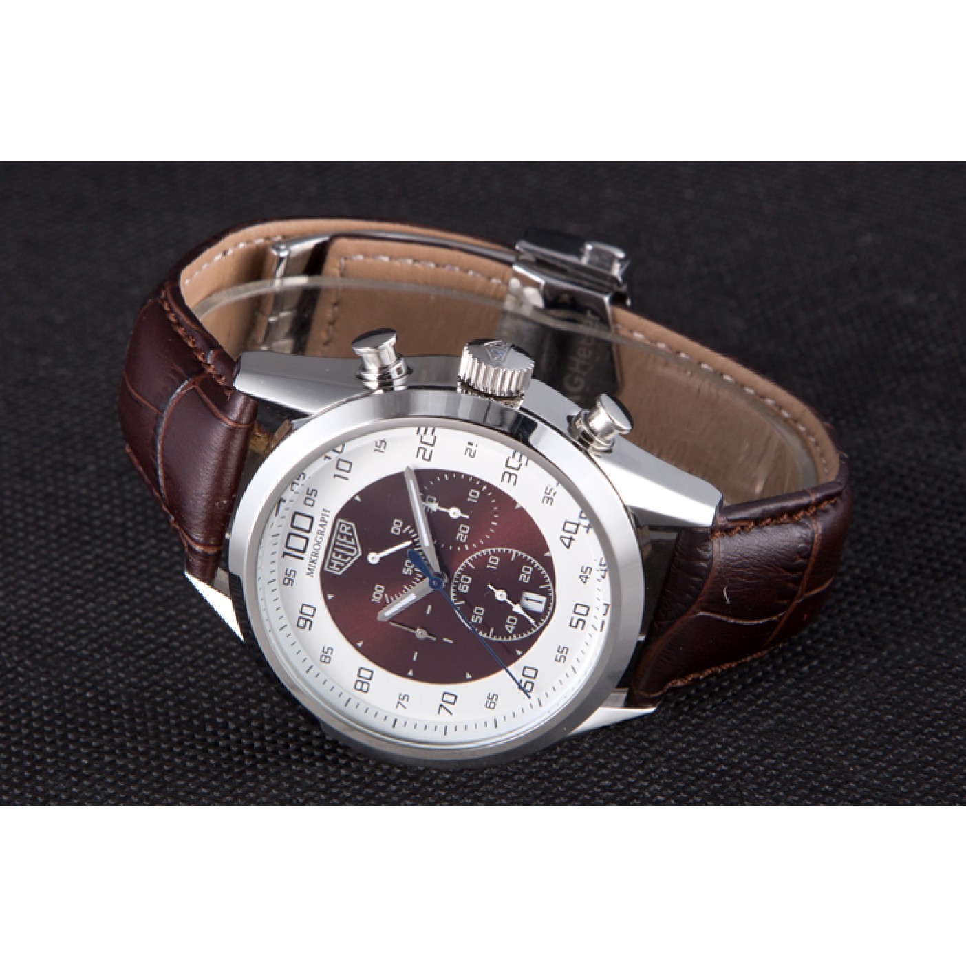 Tag Heuer Carrera Mikrograph Limited Edition Brown Leather Strap 7916