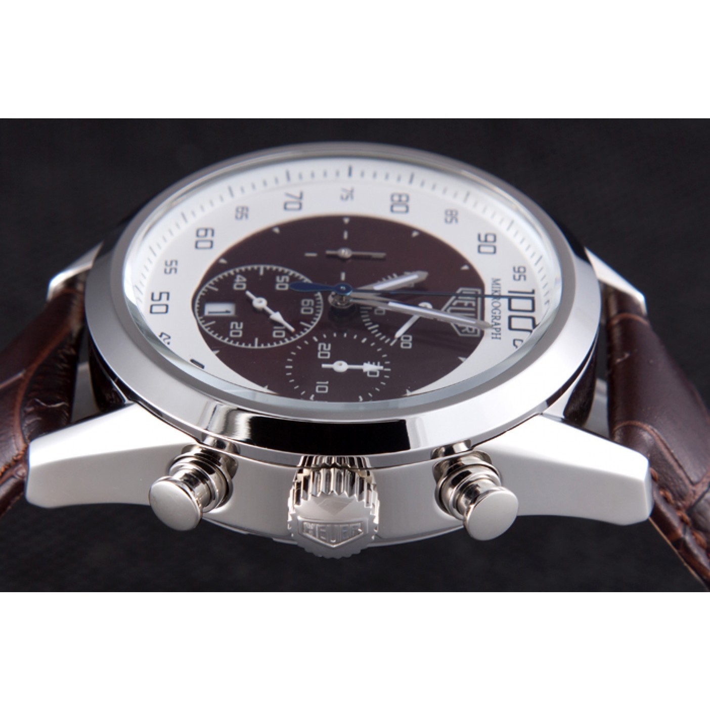 Tag Heuer Carrera Mikrograph Limited Edition Brown Leather Strap 7916