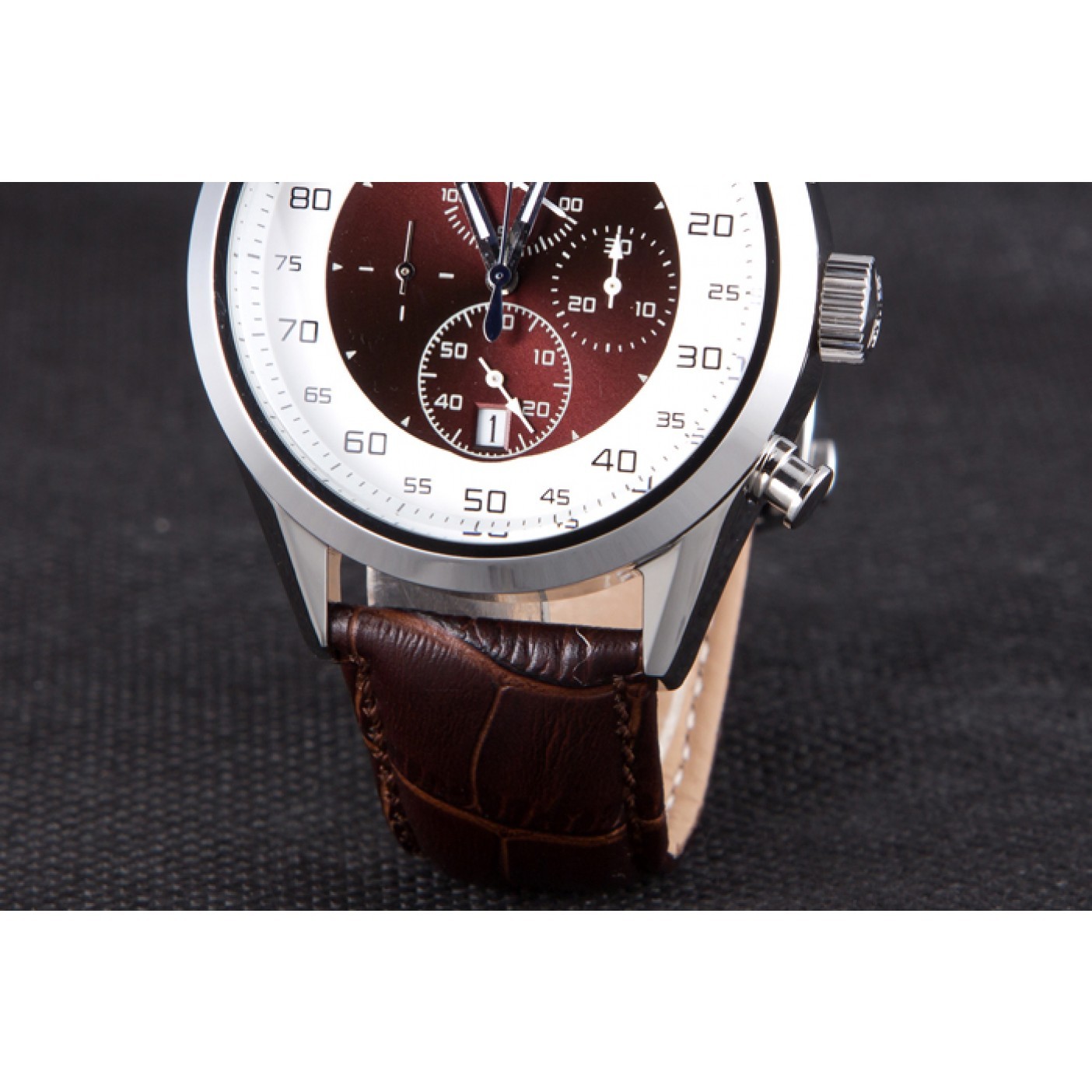 Tag Heuer Carrera Mikrograph Limited Edition Brown Leather Strap 7916