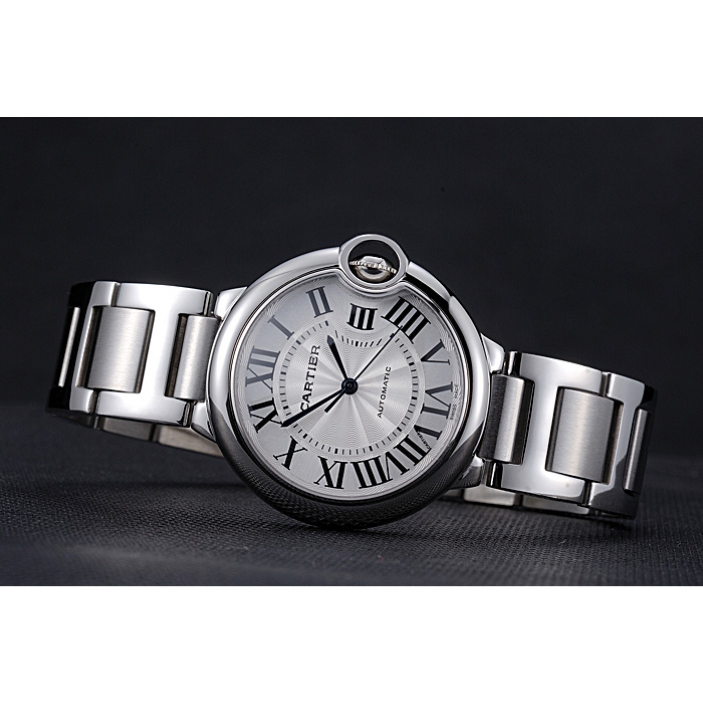 Fake Swiss Cartier Ballon Bleu Silver Dial Stainless Steel Bracelet