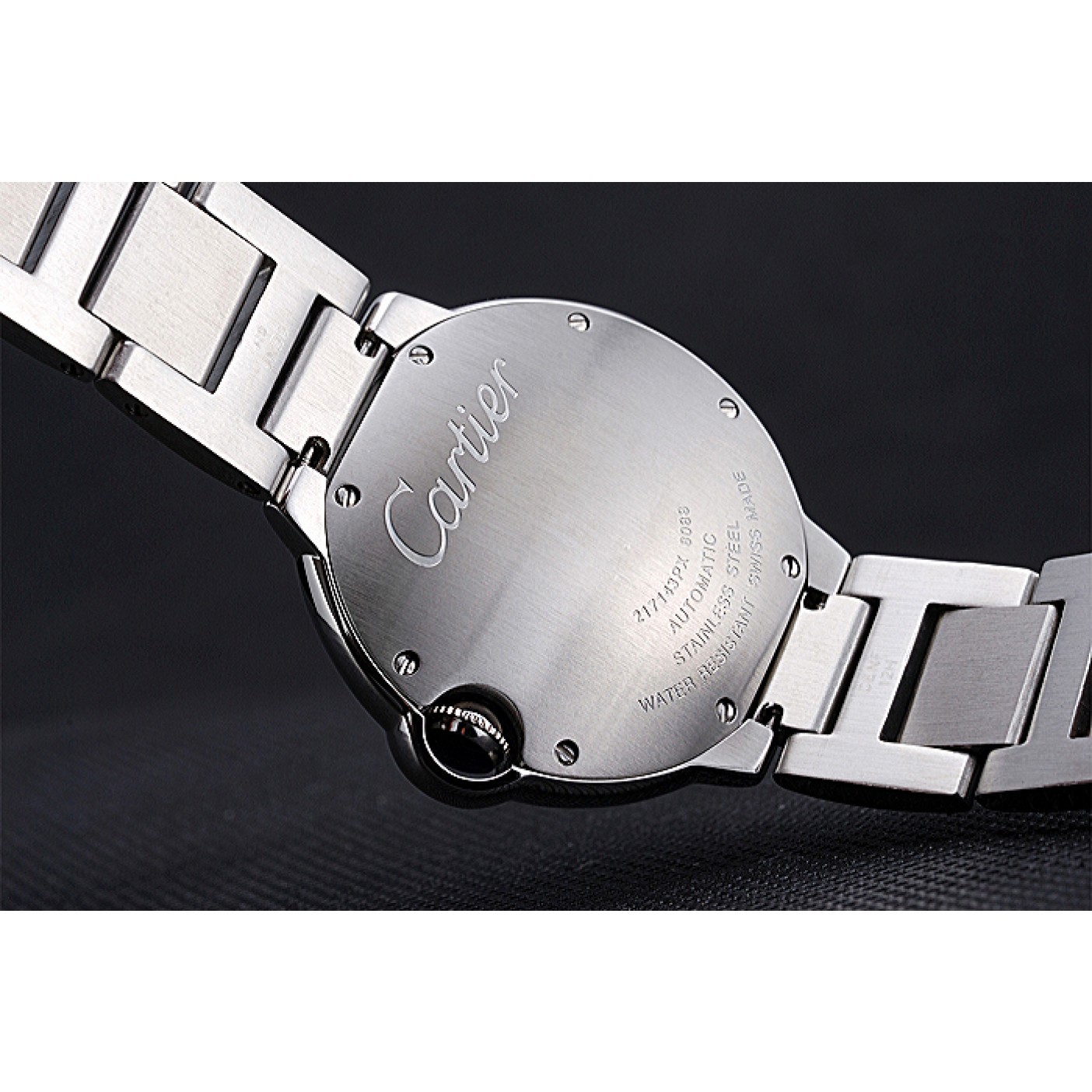 Fake Swiss Cartier Ballon Bleu Silver Dial Stainless Steel Bracelet