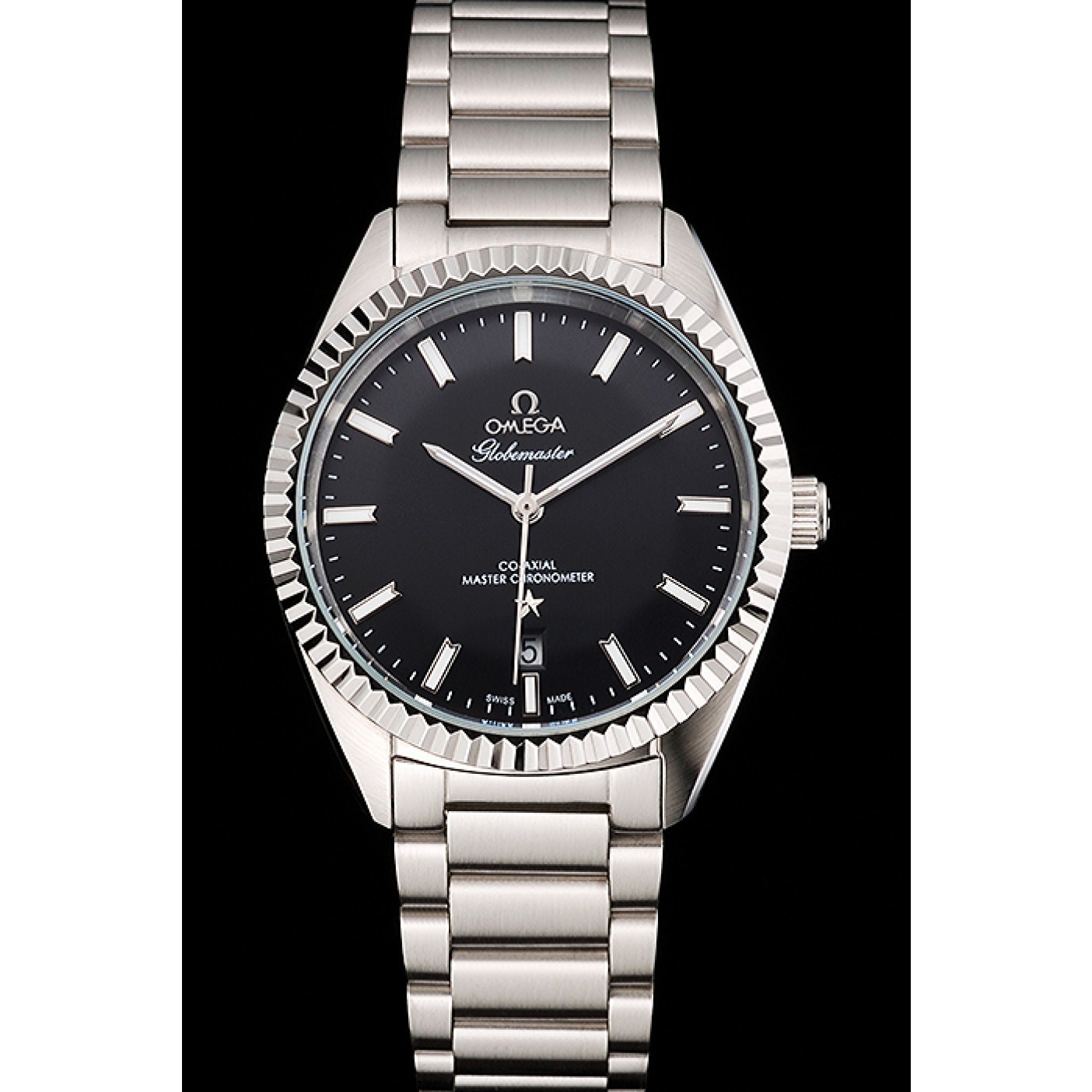 Omega Globemaster Black Dial Stainless Steel Case And Bracelet