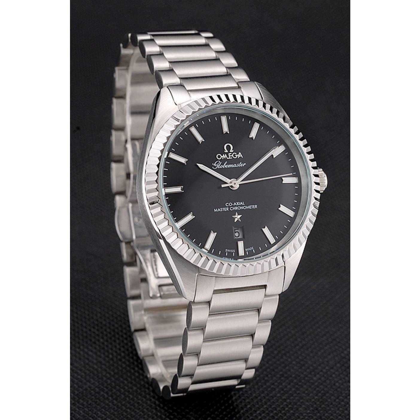 Omega Globemaster Black Dial Stainless Steel Case And Bracelet