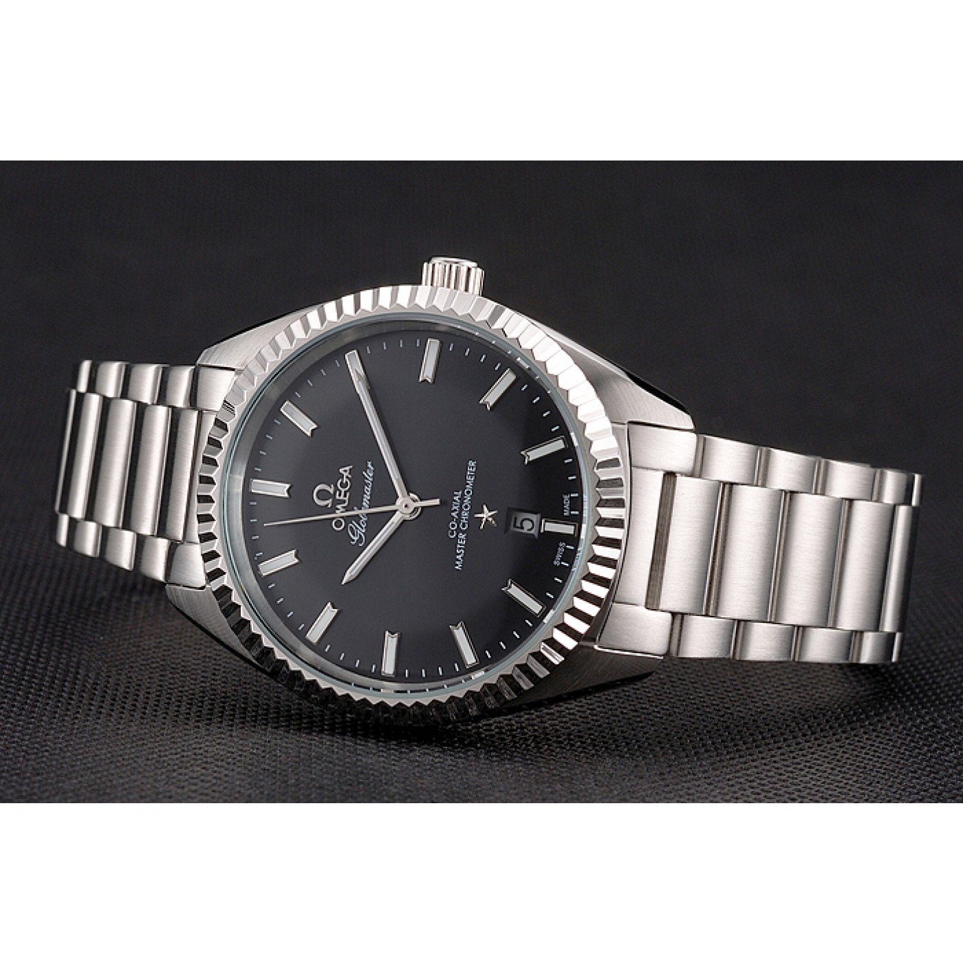 Omega Globemaster Black Dial Stainless Steel Case And Bracelet