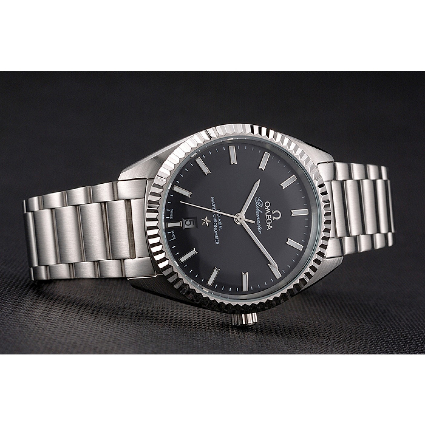 Omega Globemaster Black Dial Stainless Steel Case And Bracelet