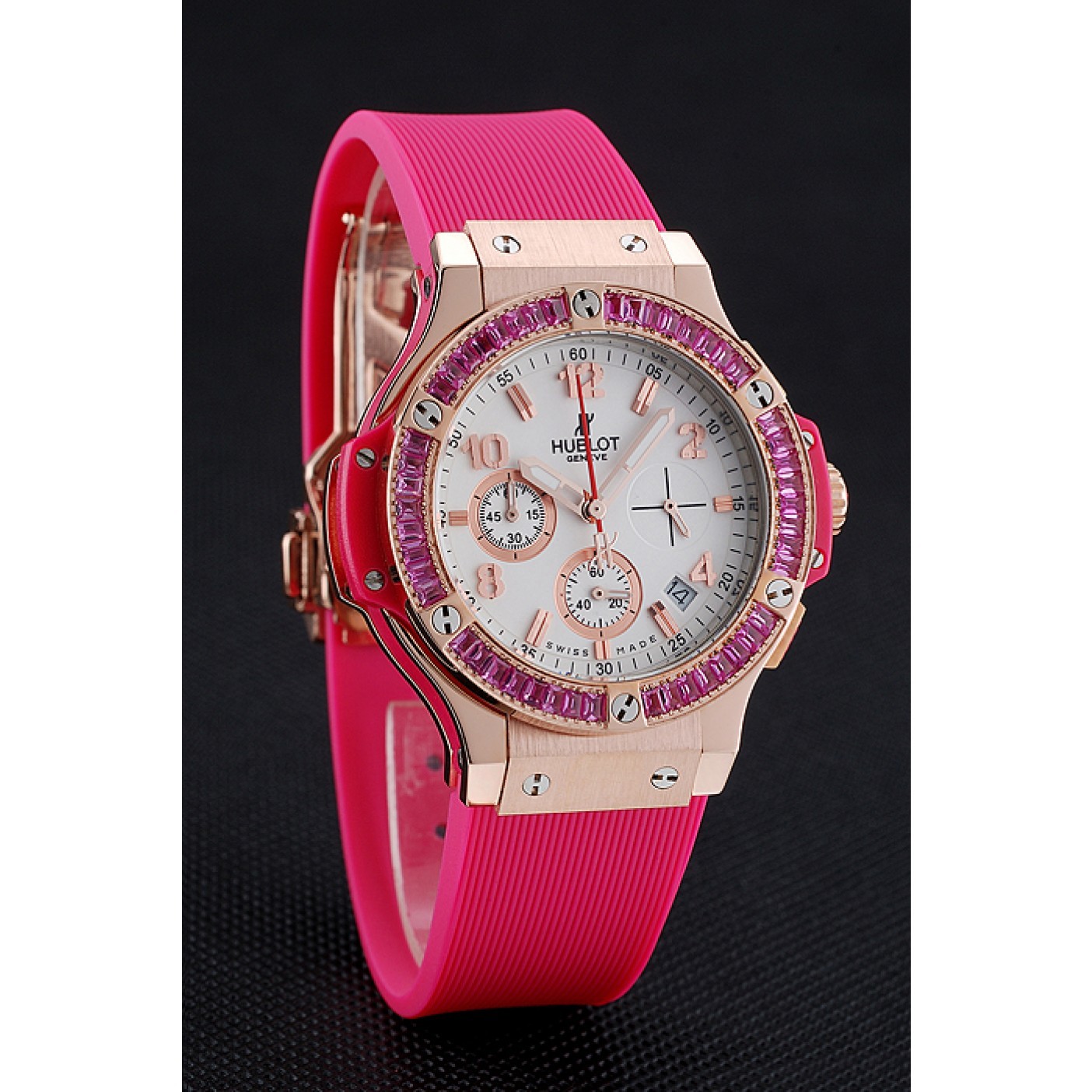 Hublot Big Bang Tutti Frutti Pink Strap Gold Dial