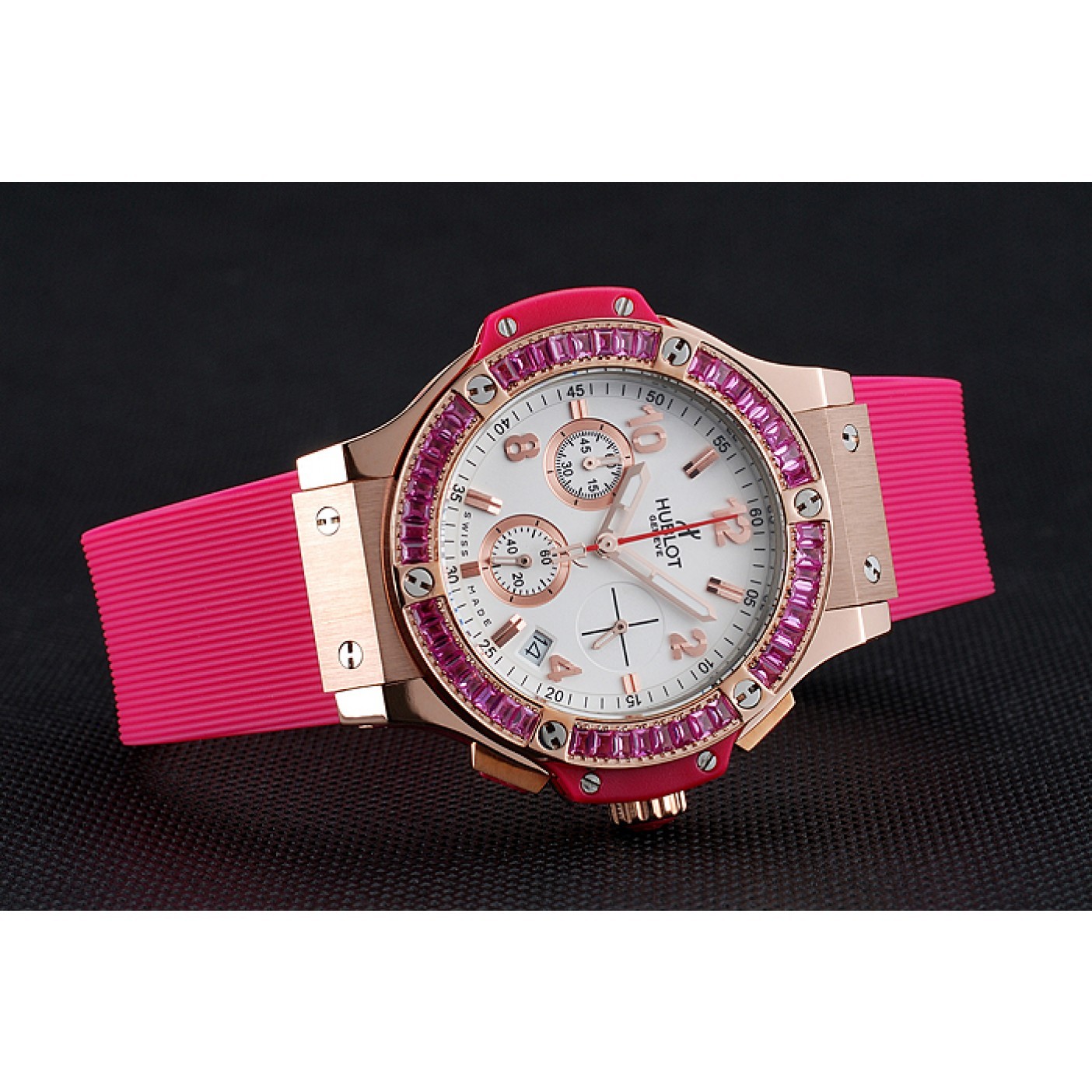 Hublot Big Bang Tutti Frutti Pink Strap Gold Dial