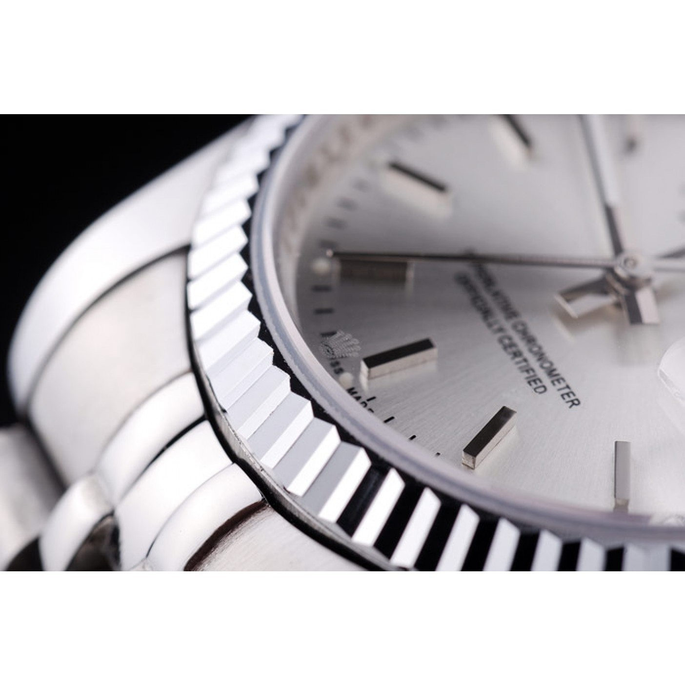 Rolex Datejust Silver Dial Ribbed Bezel 7457