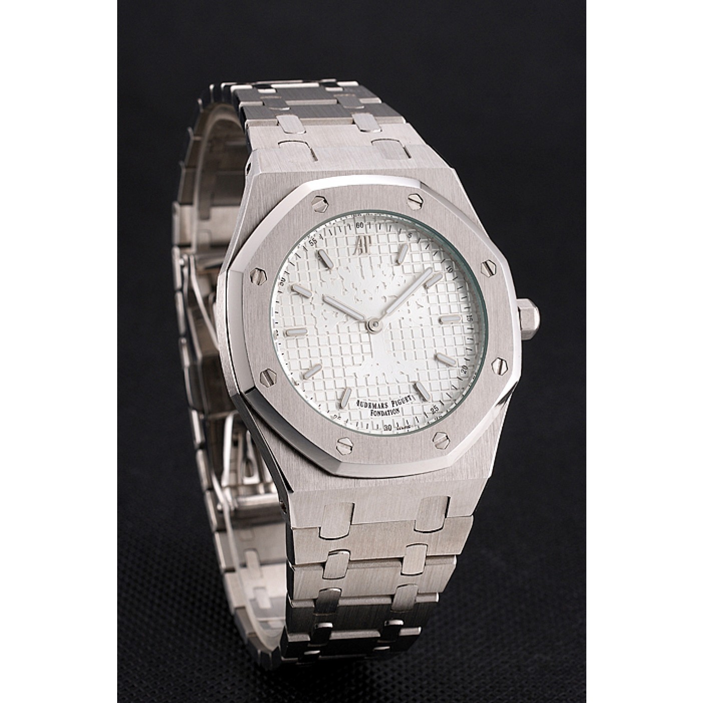 Audemars Piguet Royal Oak Fondation White Dial Stainless Steel Case And Bracelet