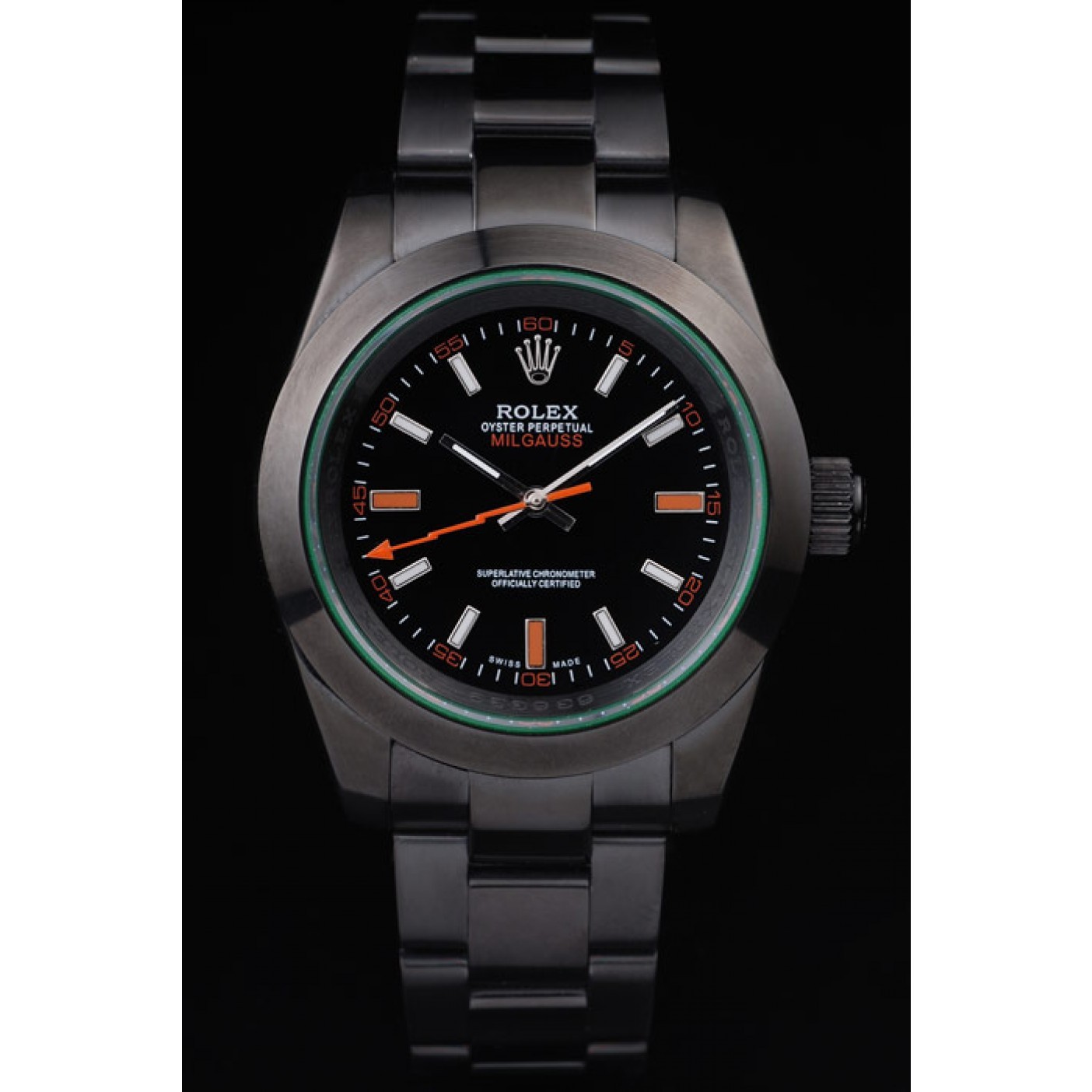 Rolex Milgauss Pro-Hunter Tinted Green Saphire Black Dial