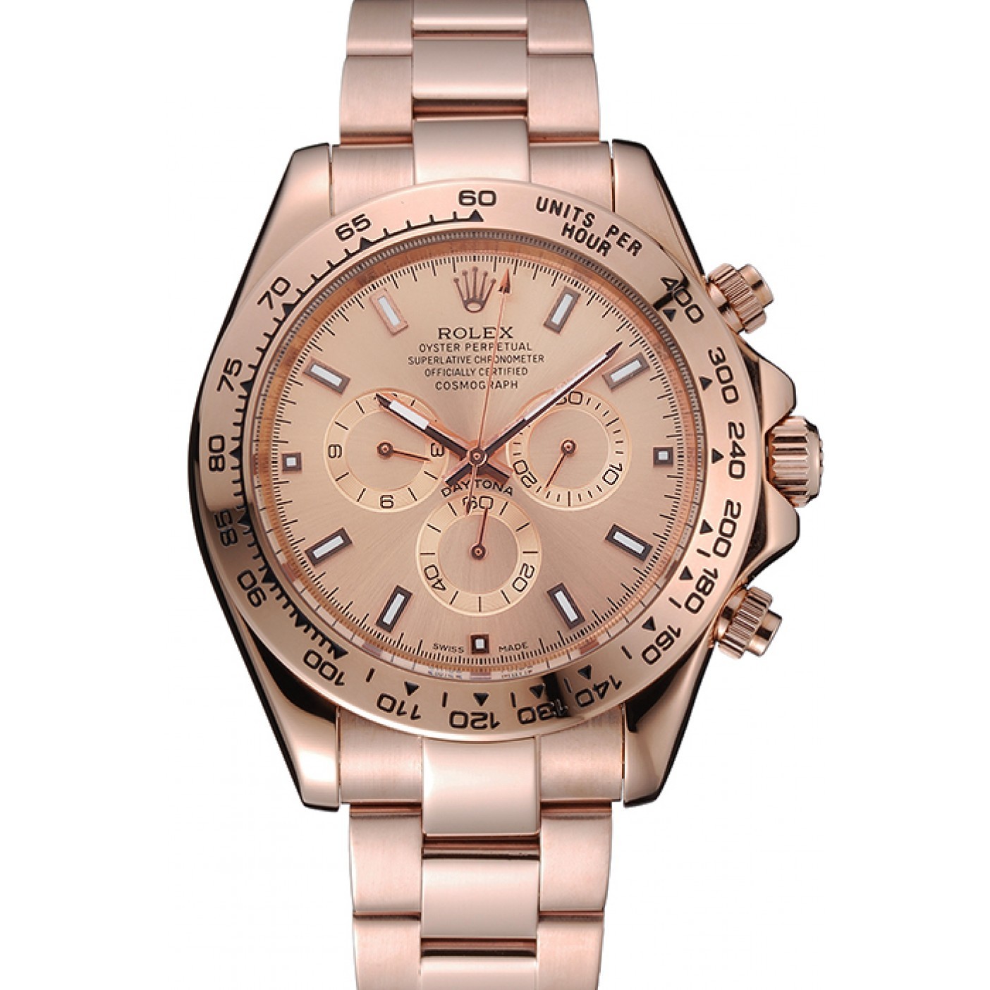 RepTime Watches Rolex Cosmograph Daytona Pink Dial Rose Gold Case And Bracelet 1454247