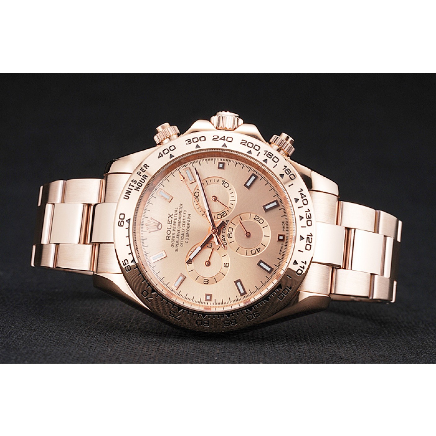 Rolex Cosmograph Daytona Pink Dial Rose Gold Case And Bracelet 1454247