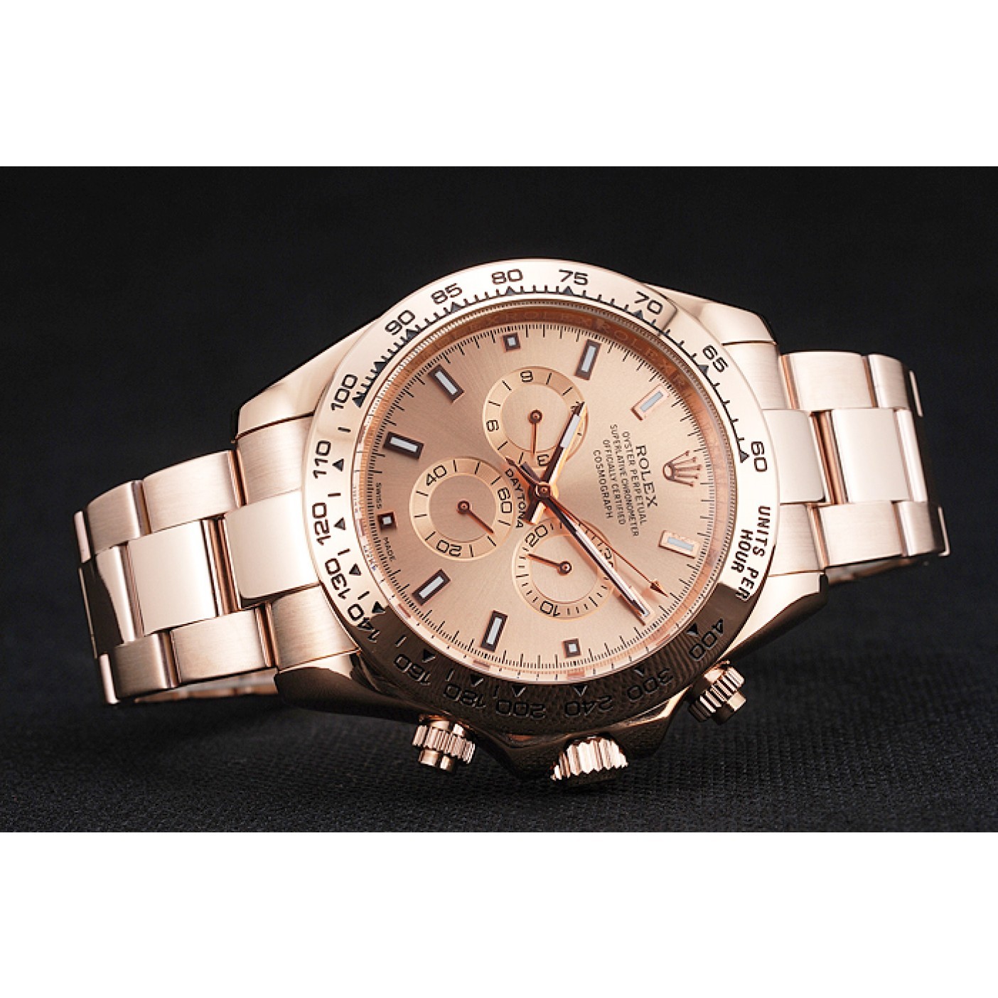 RepTime Watches Rolex Cosmograph Daytona Pink Dial Rose Gold Case And Bracelet 1454247