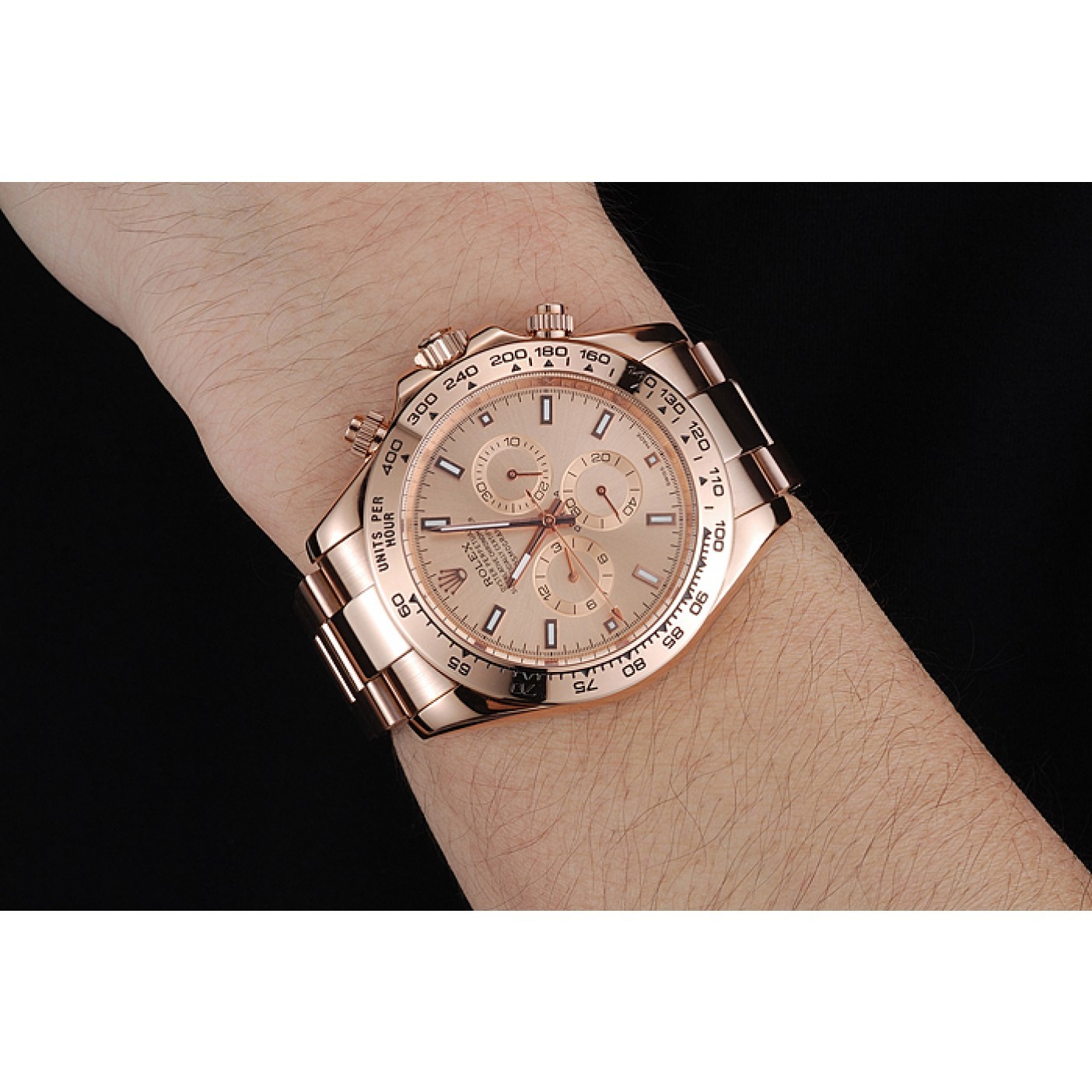 Rolex Cosmograph Daytona Pink Dial Rose Gold Case And Bracelet 1454247