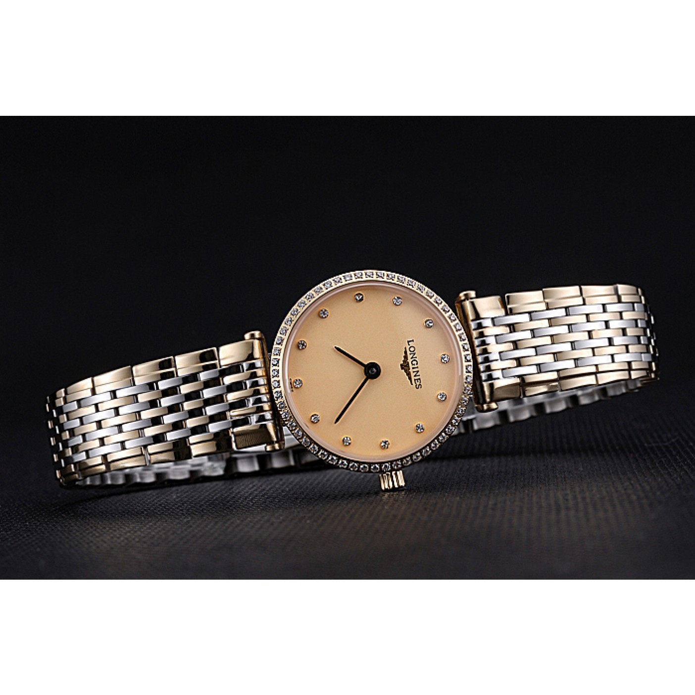 Longines La Grande Classique Champagne Dial Two Tone Bracelet Femme 622137