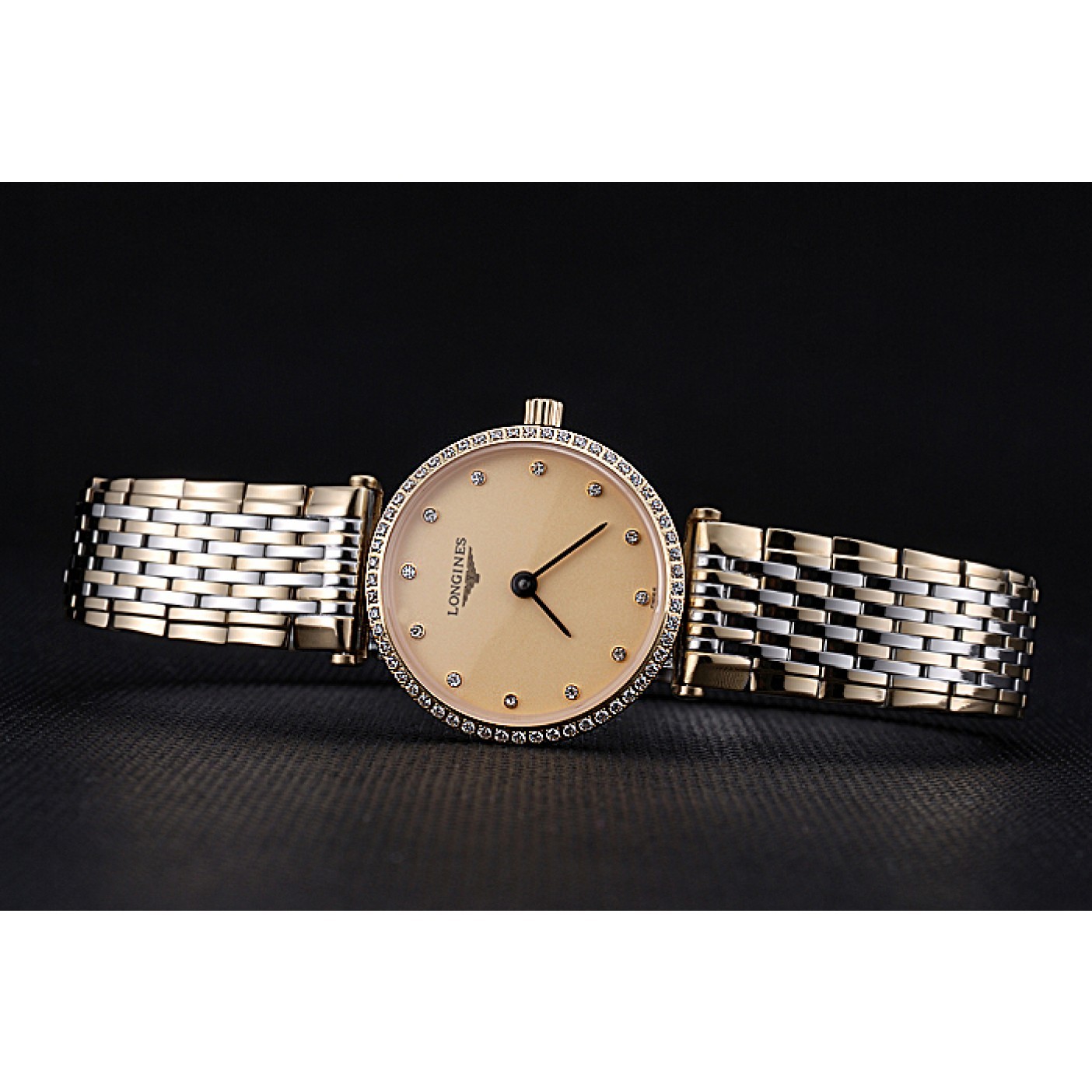 Longines La Grande Classique Champagne Dial Two Tone Bracelet Femme 622137