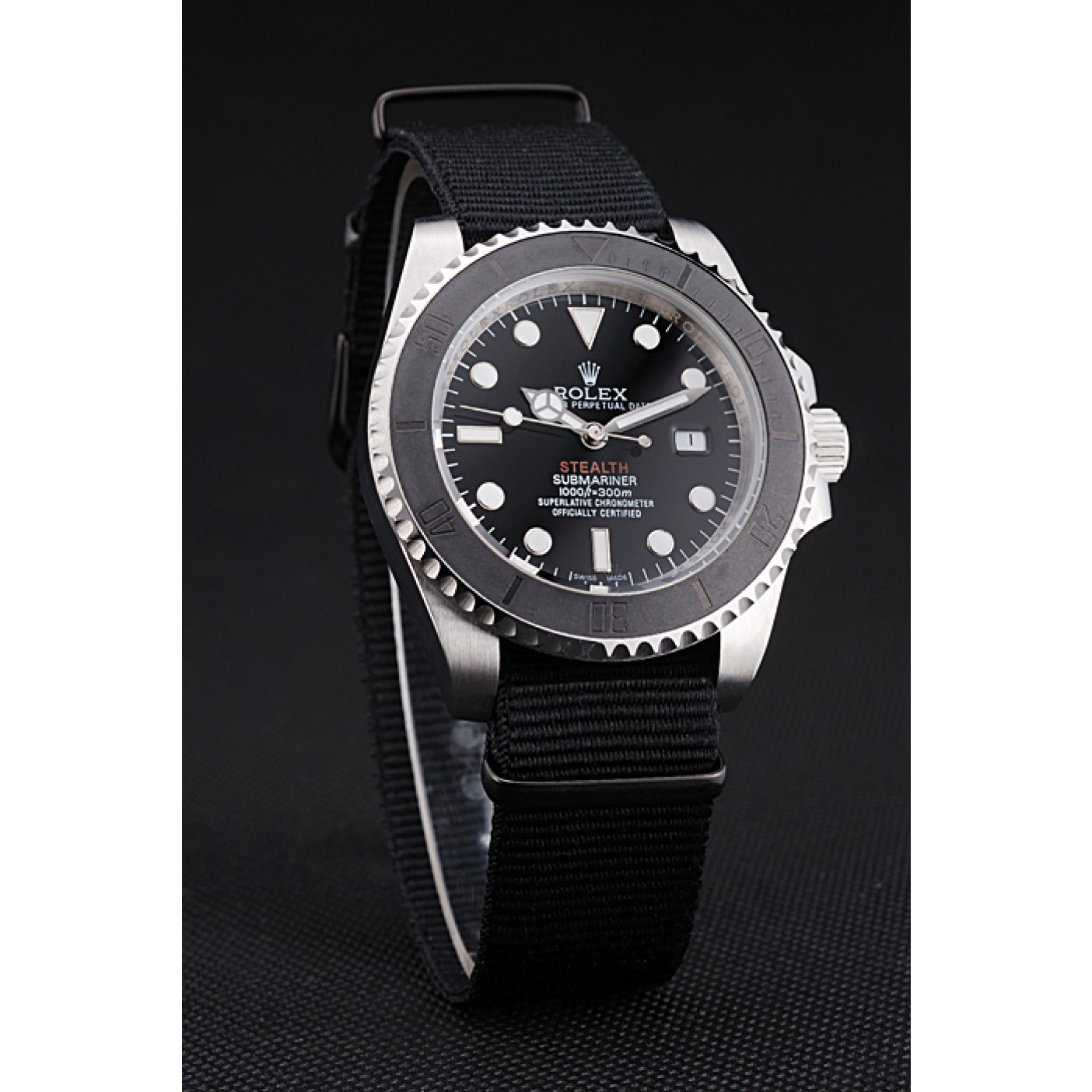 Rolex Submariner STEALTH MK IV Black Fabric Band rl424 621386