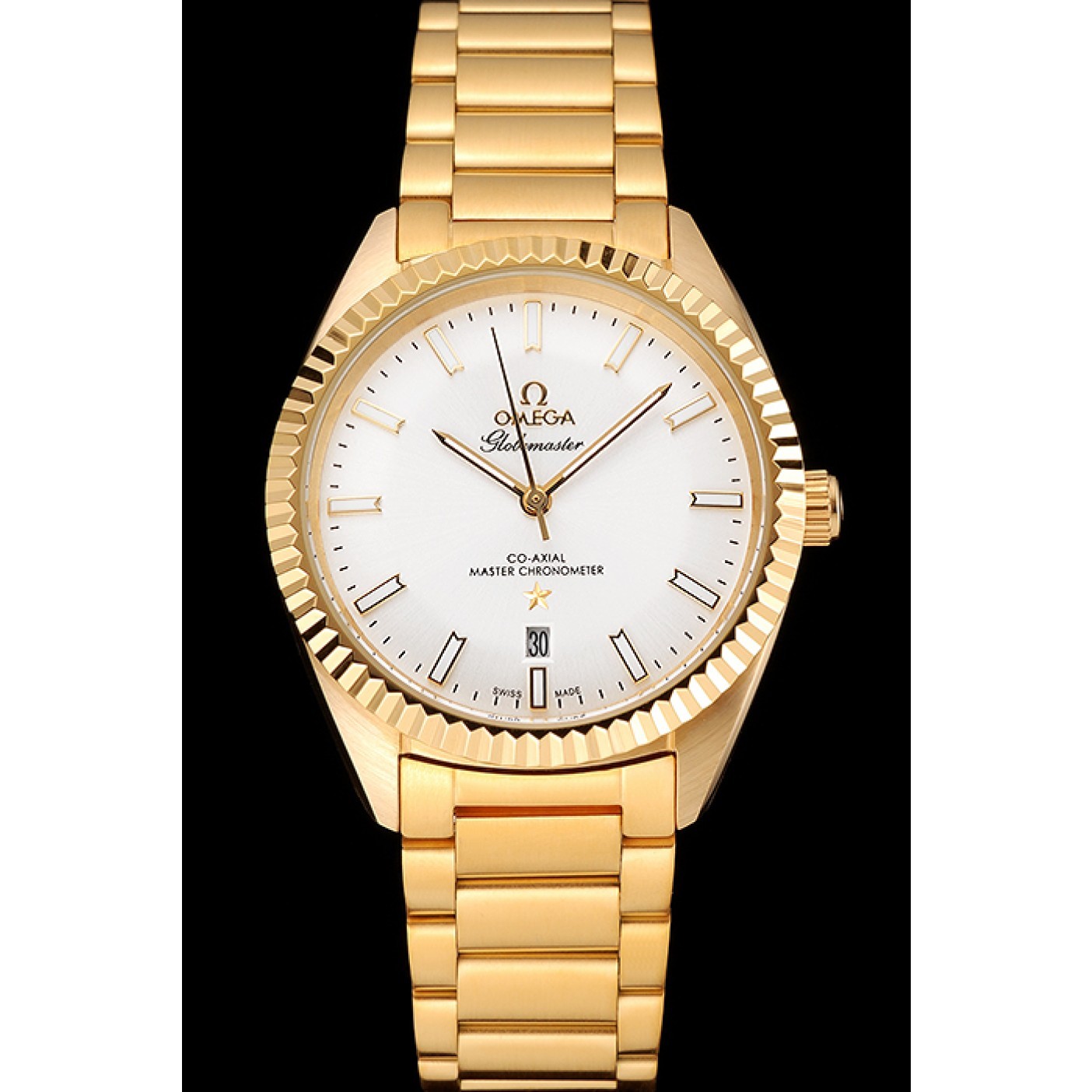 Omega Globemaster White Diak Gold Case And Bracelet