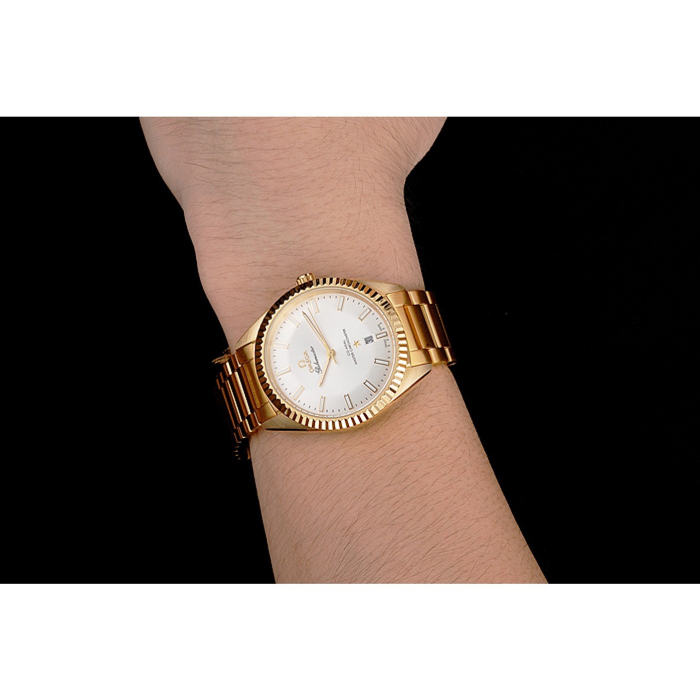 Omega Globemaster White Diak Gold Case And Bracelet